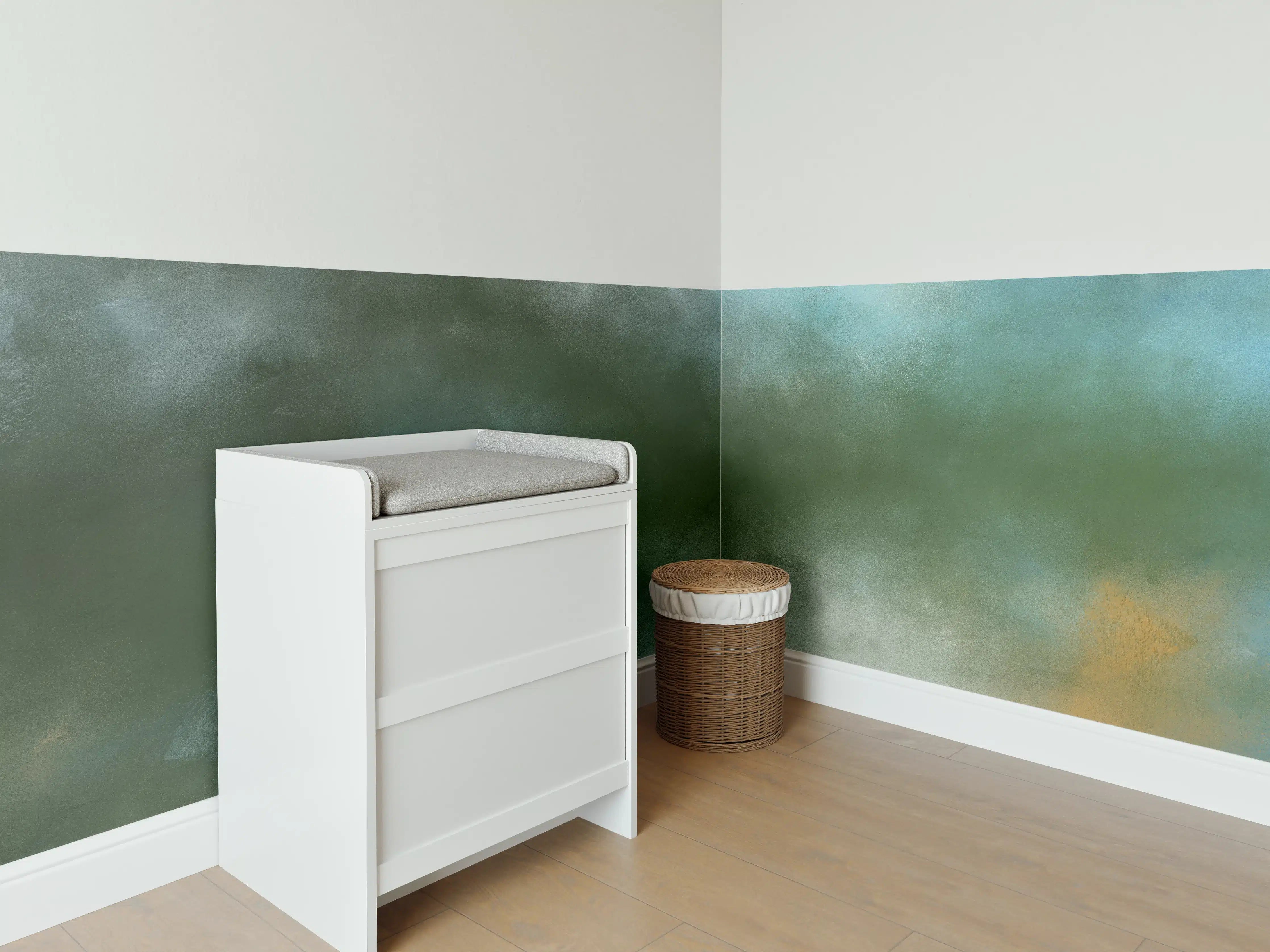 Babyzimmer Wandgestaltung - Abstrakte Wald- und Naturfarbe