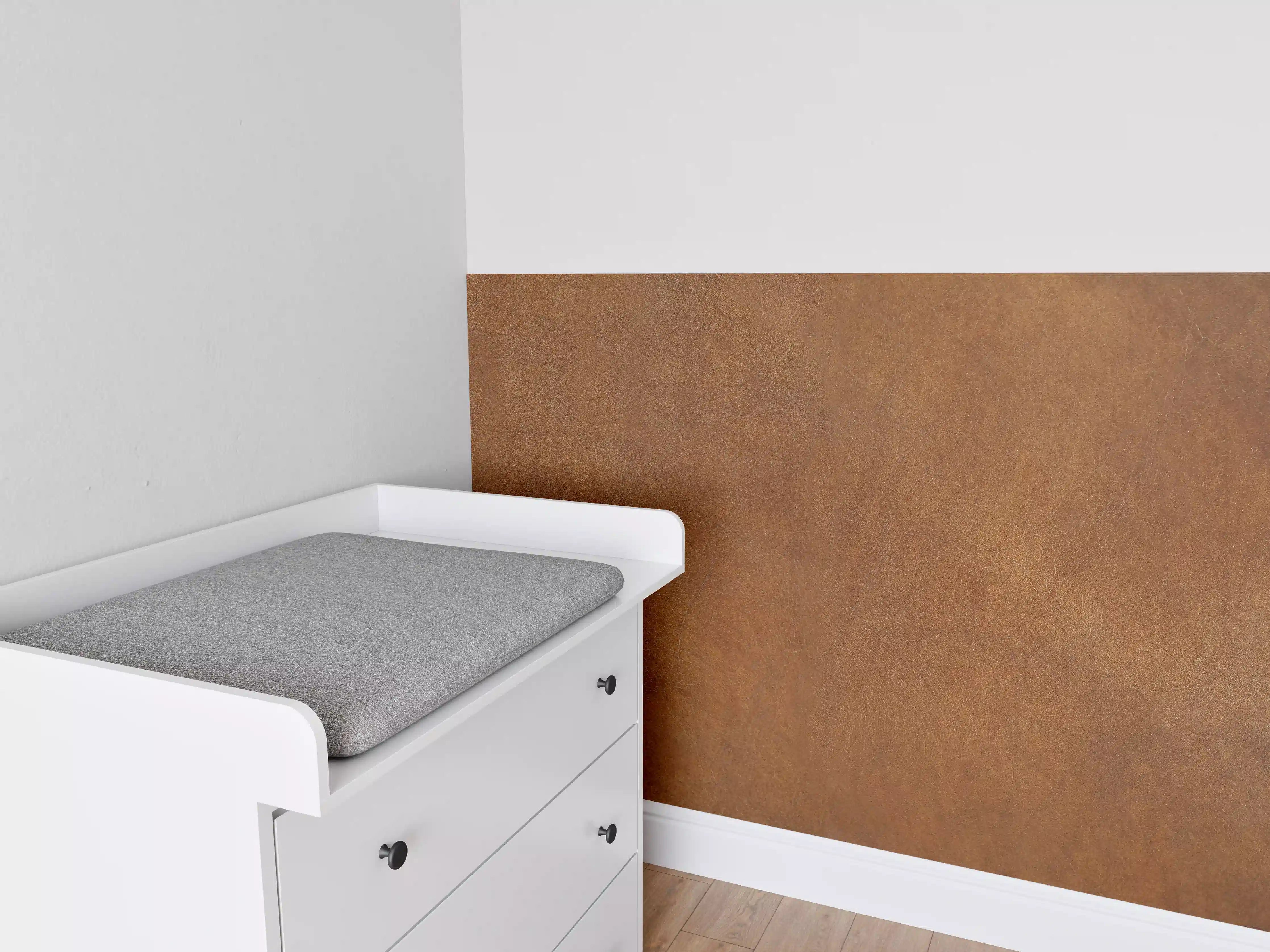 Babyzimmer Wandgestaltung - Abstrakte braune Ledertextur