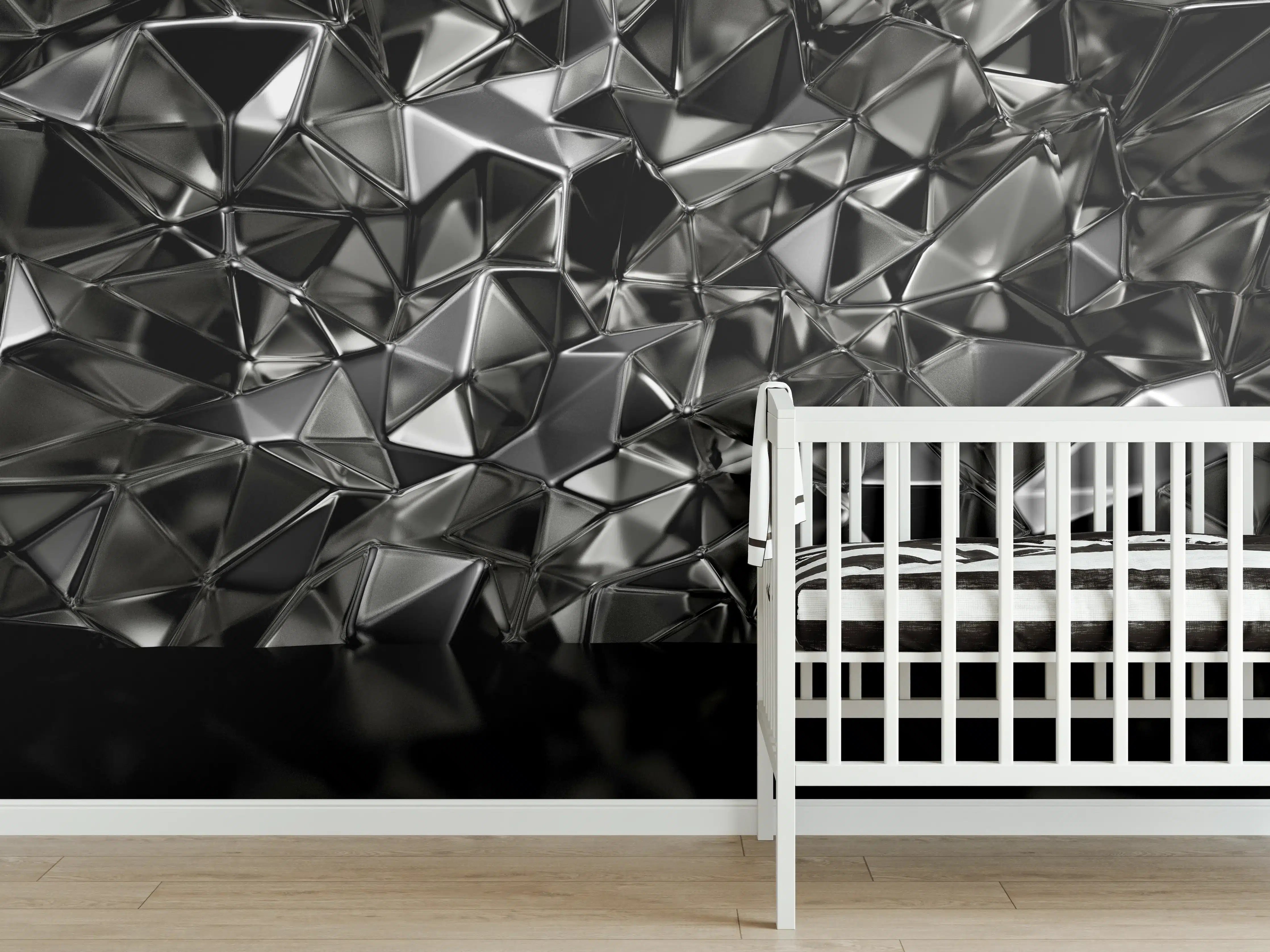 Babyzimmer Wandgestaltung - Abstrakter Kristall Hintergrund