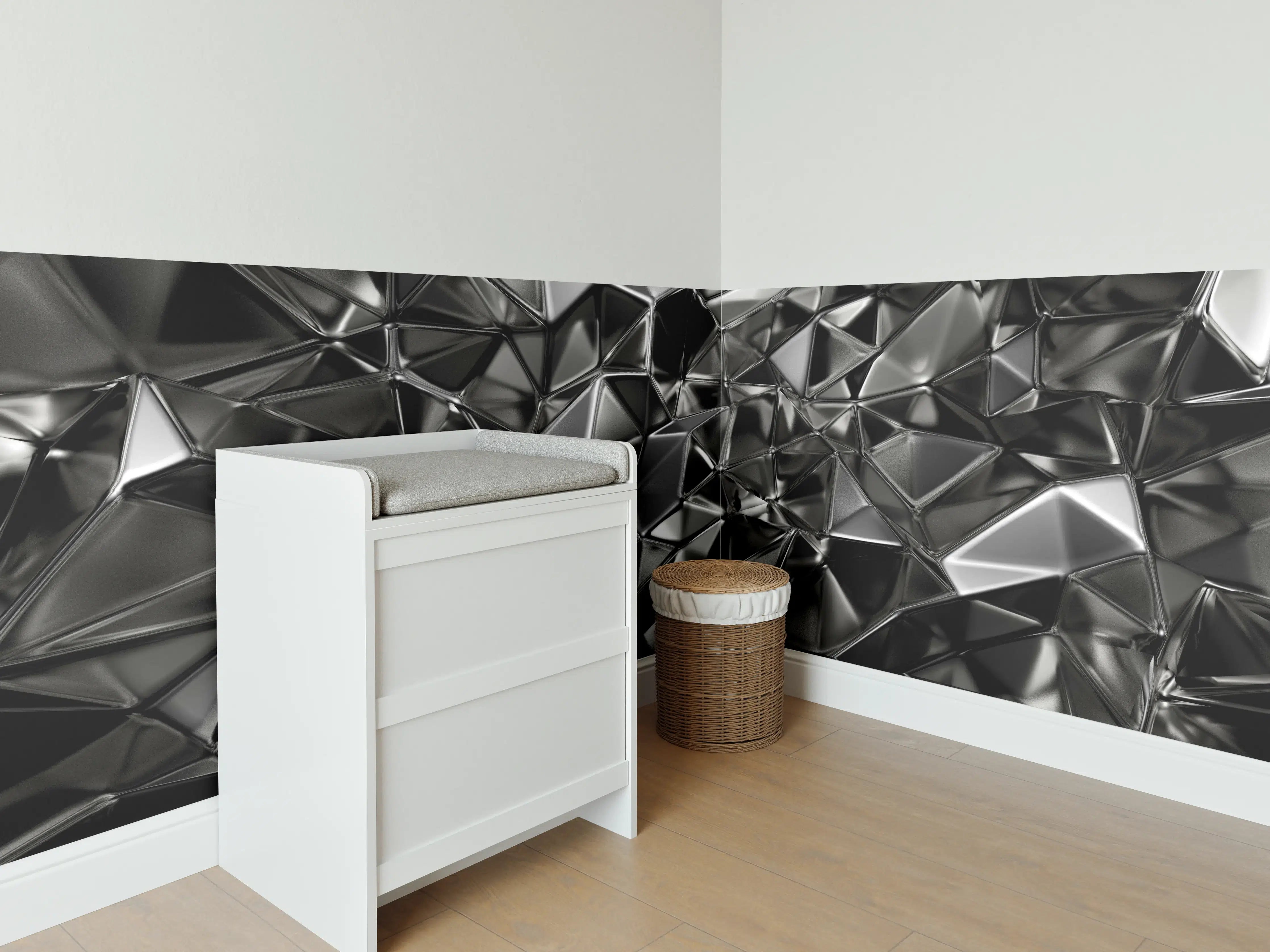 Babyzimmer Wandgestaltung - Abstrakter Kristall Hintergrund