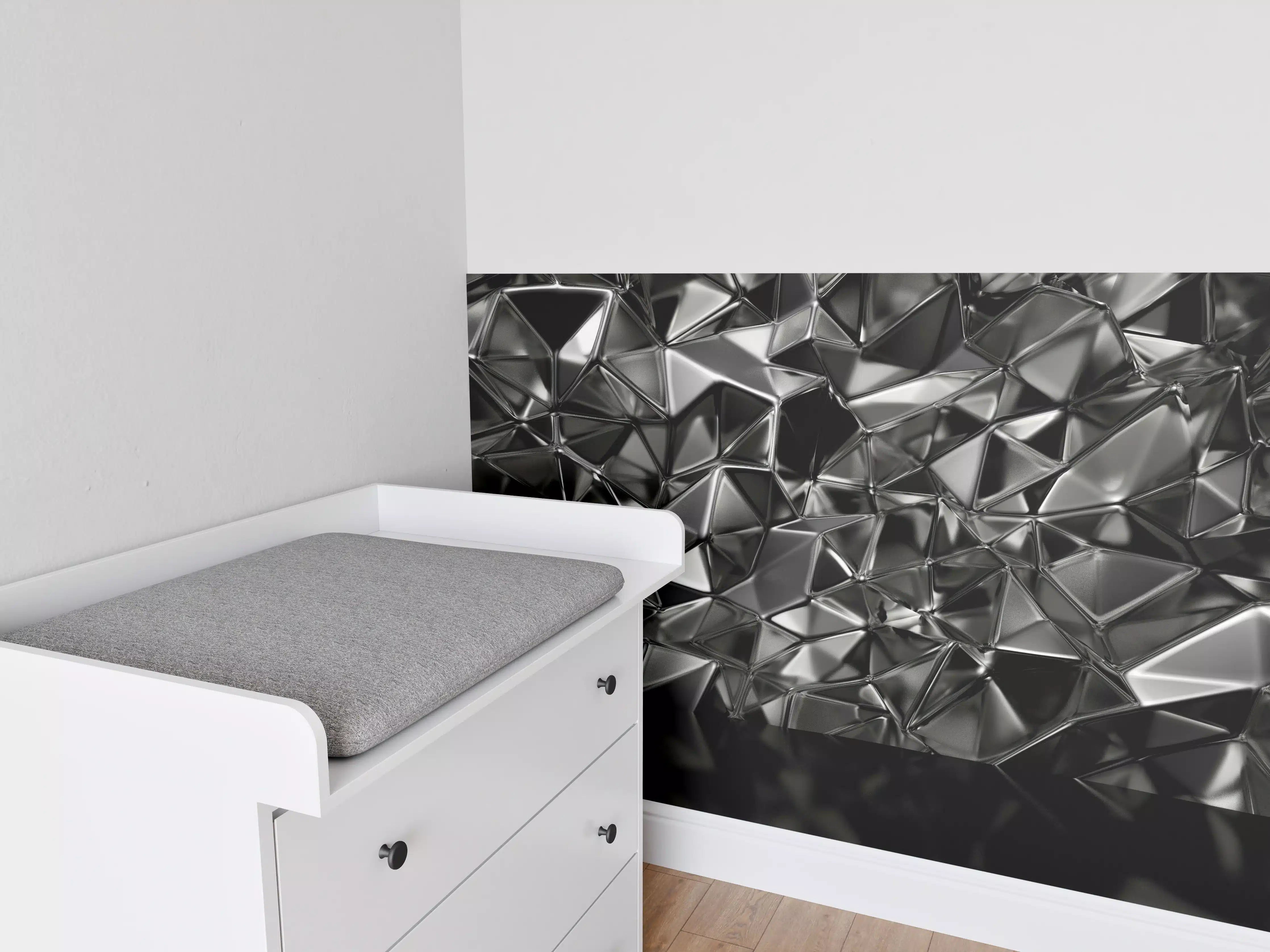 Babyzimmer Wandgestaltung - Abstrakter Kristall Hintergrund