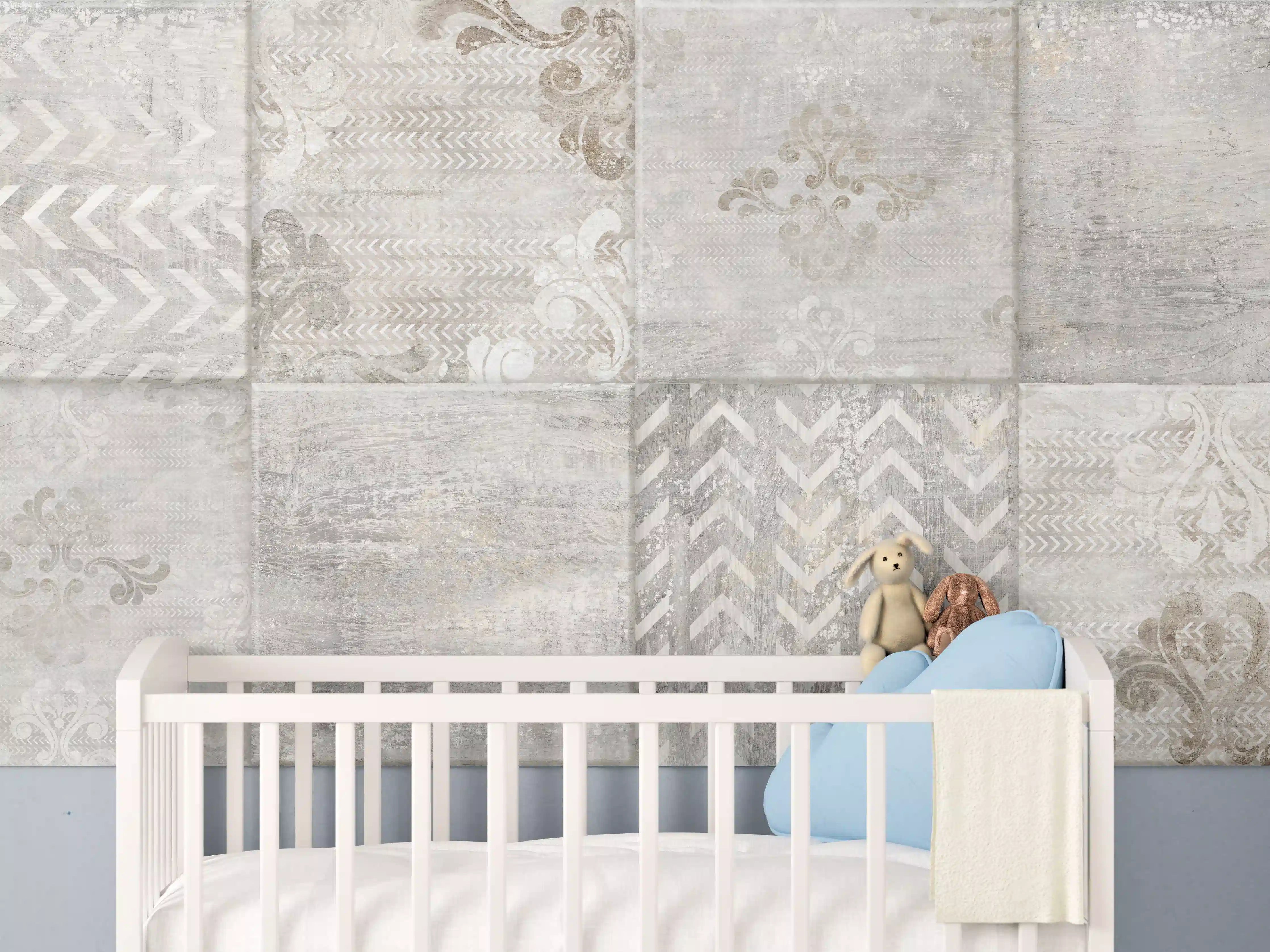 Babyzimmer Wandgestaltung - Abstrakter Mosaik Hintergrund