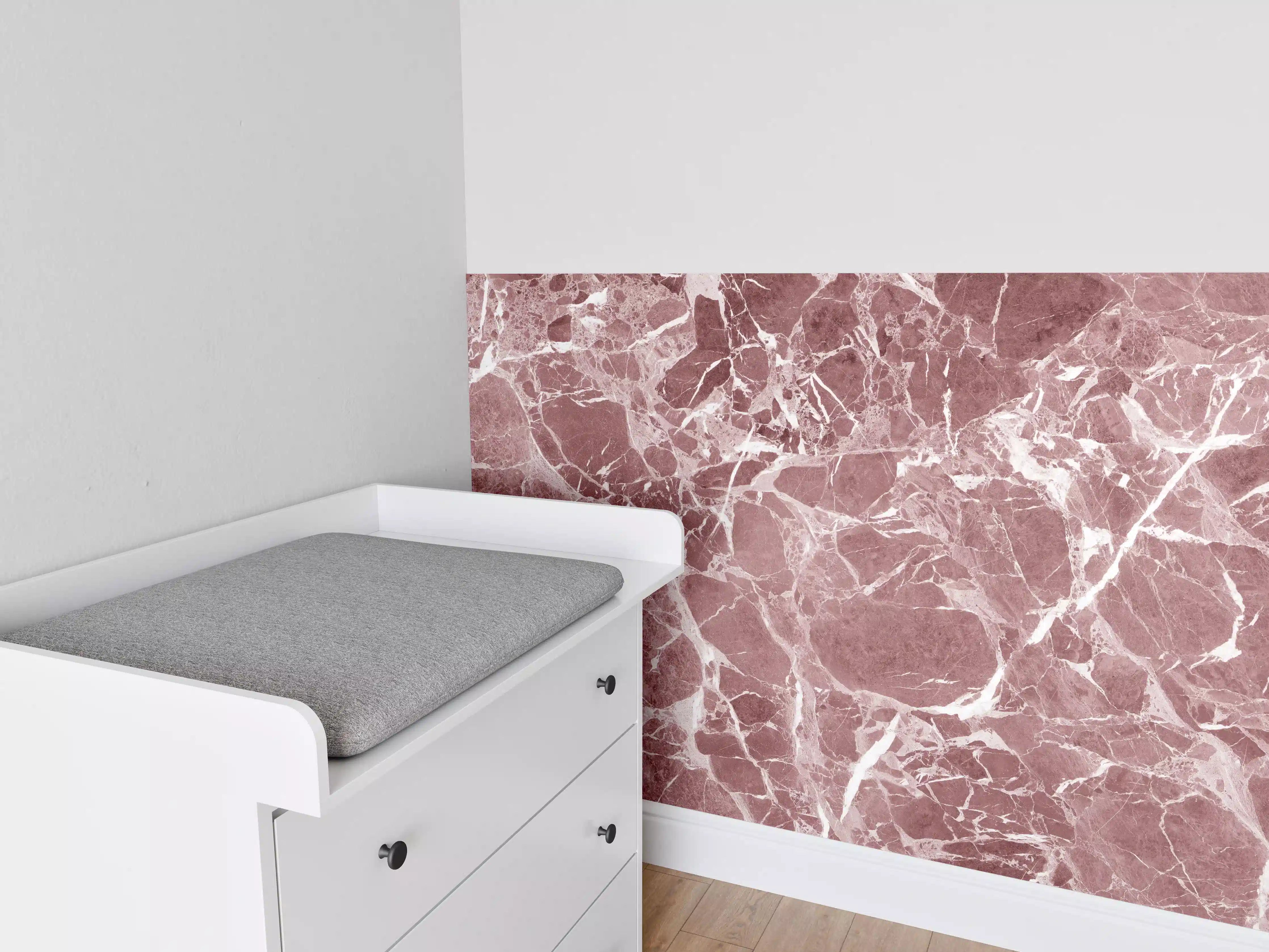 Babyzimmer Wandgestaltung - Abstrakter roter Marmor Textur