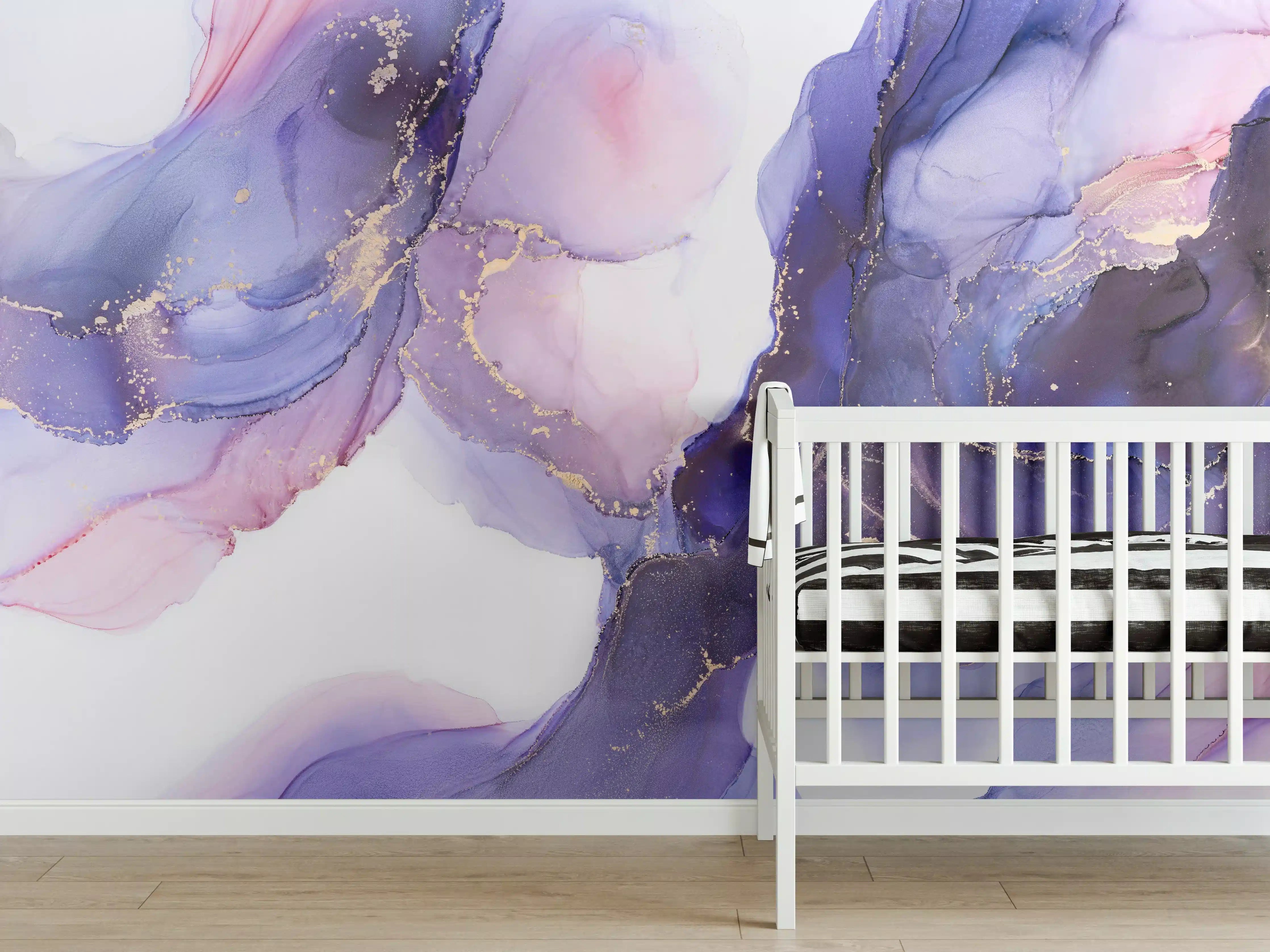 Babyzimmer Wandgestaltung - Abstraktes Kunstwerk - Öl Malerei