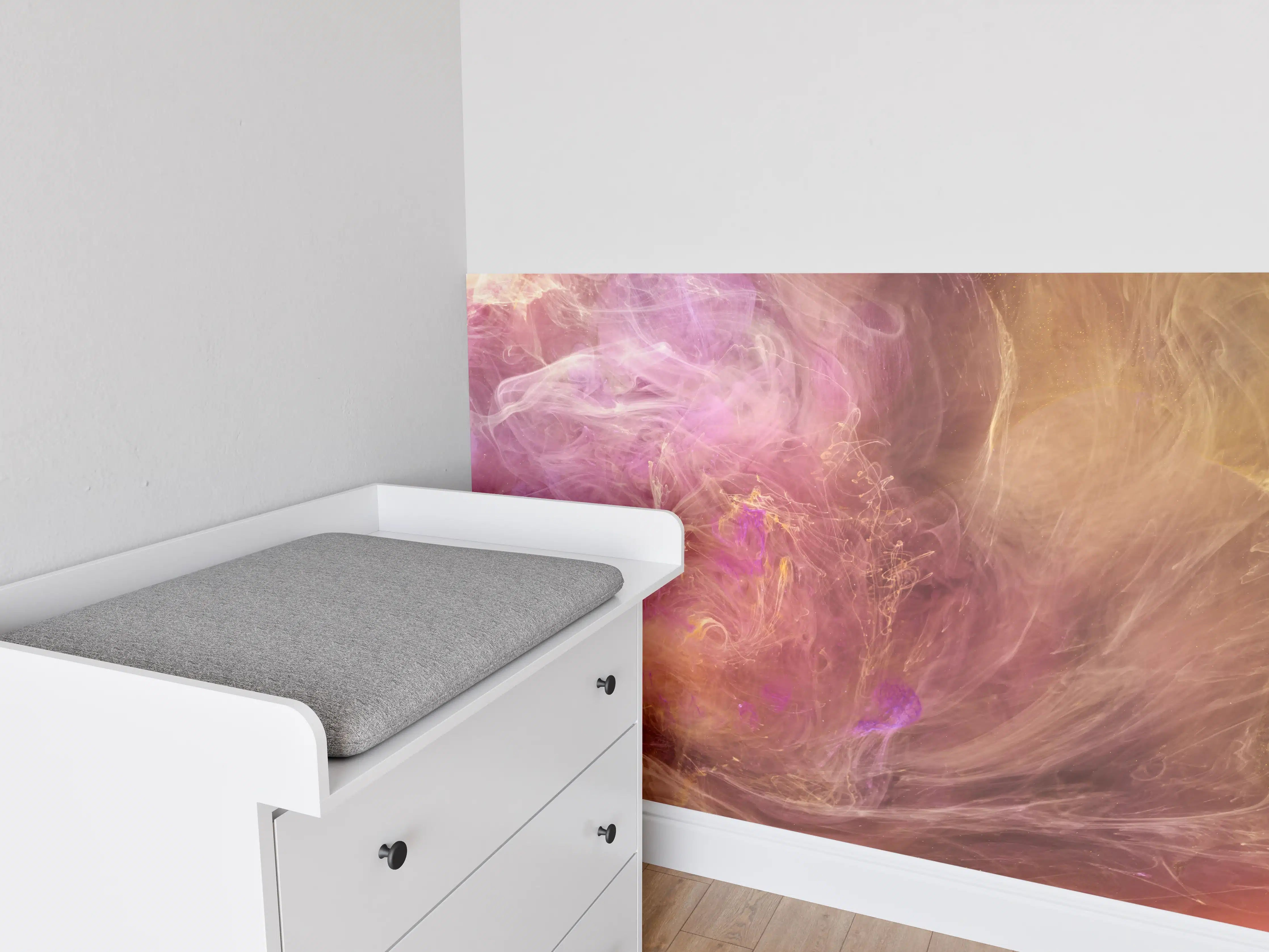 Babyzimmer Wandgestaltung - Abstraktes Muster -Flüssigkunst