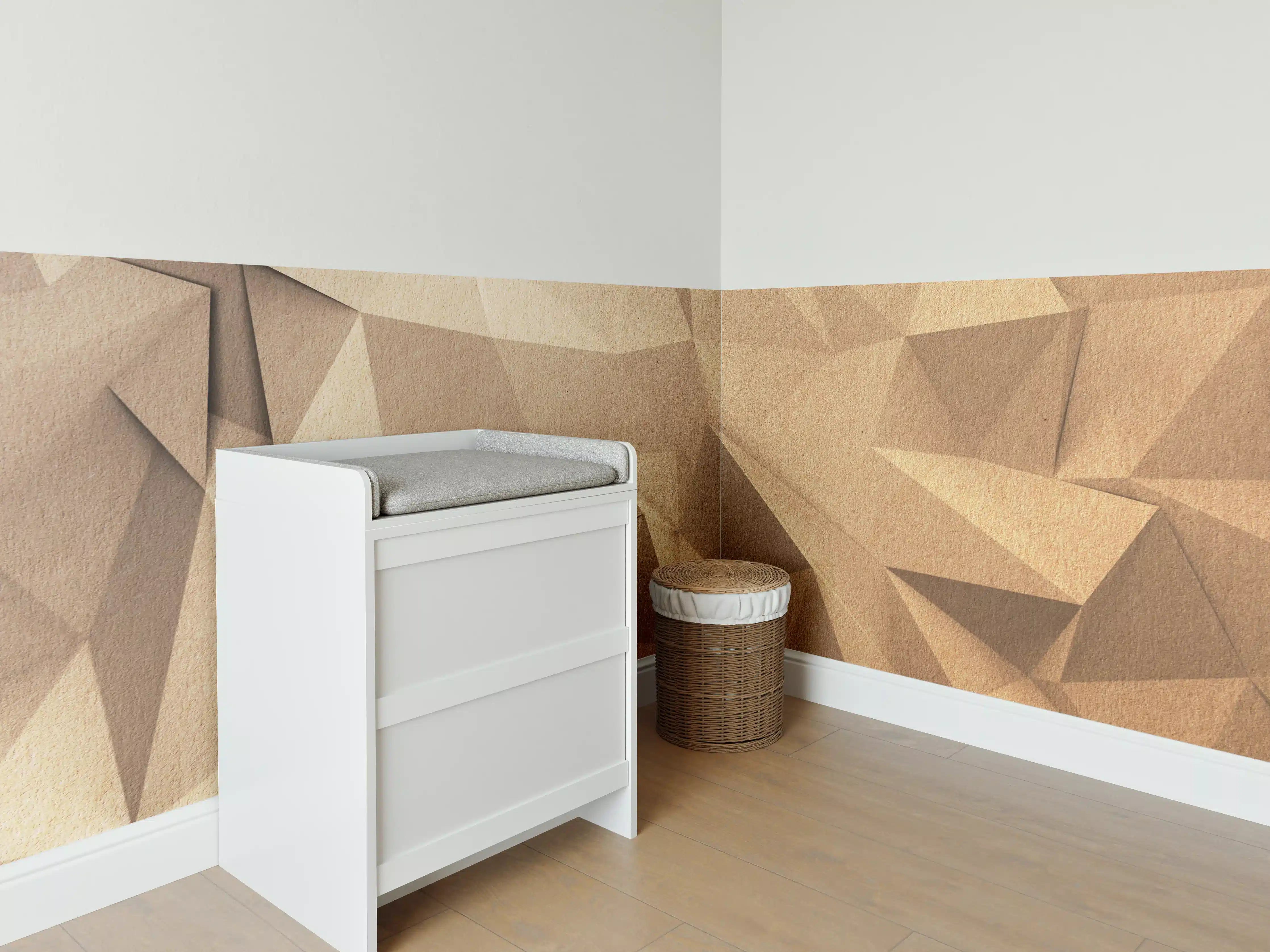 Babyzimmer Wandgestaltung - Abstraktes Polygon Handwerk