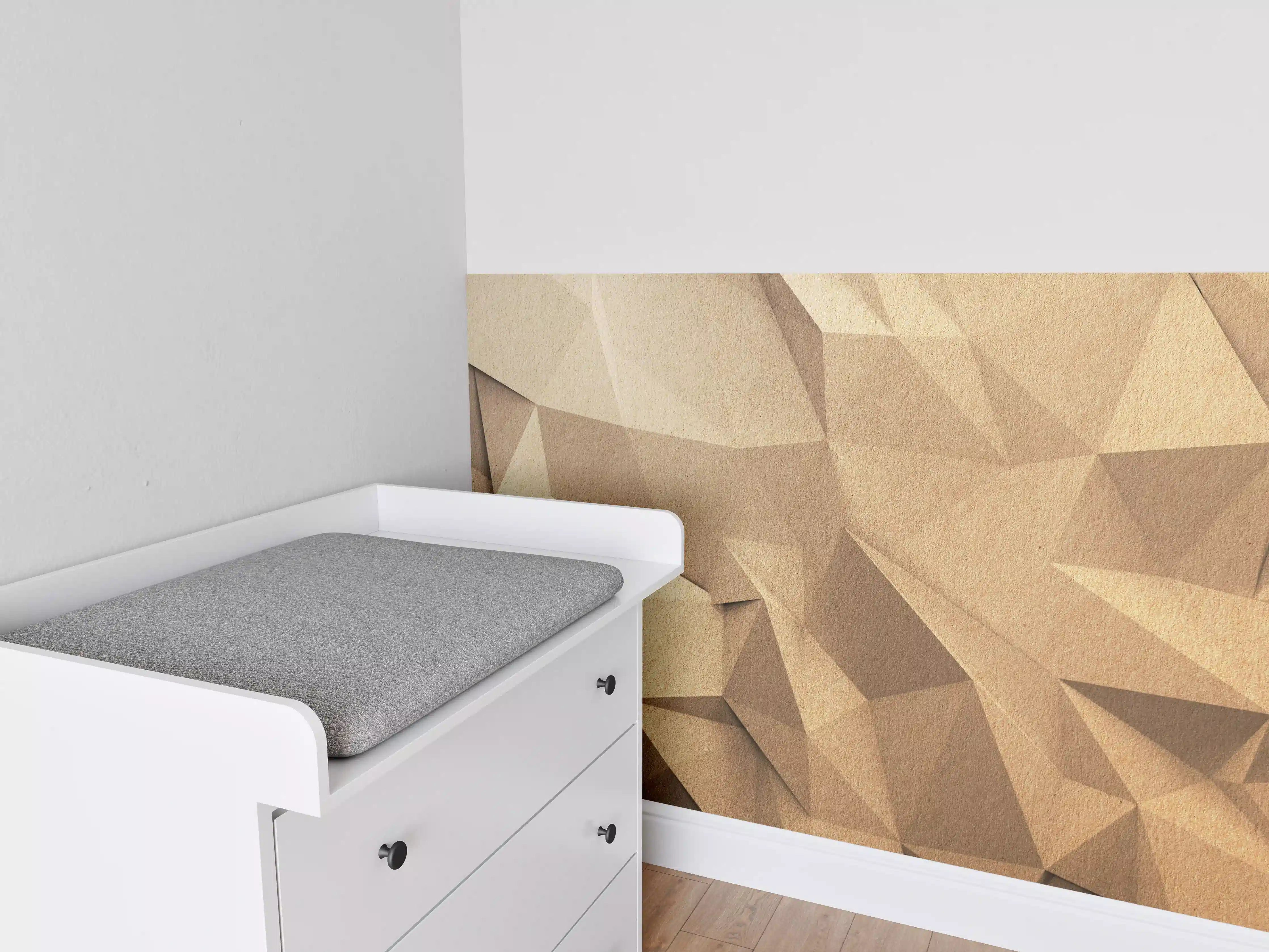 Babyzimmer Wandgestaltung - Abstraktes Polygon Handwerk
