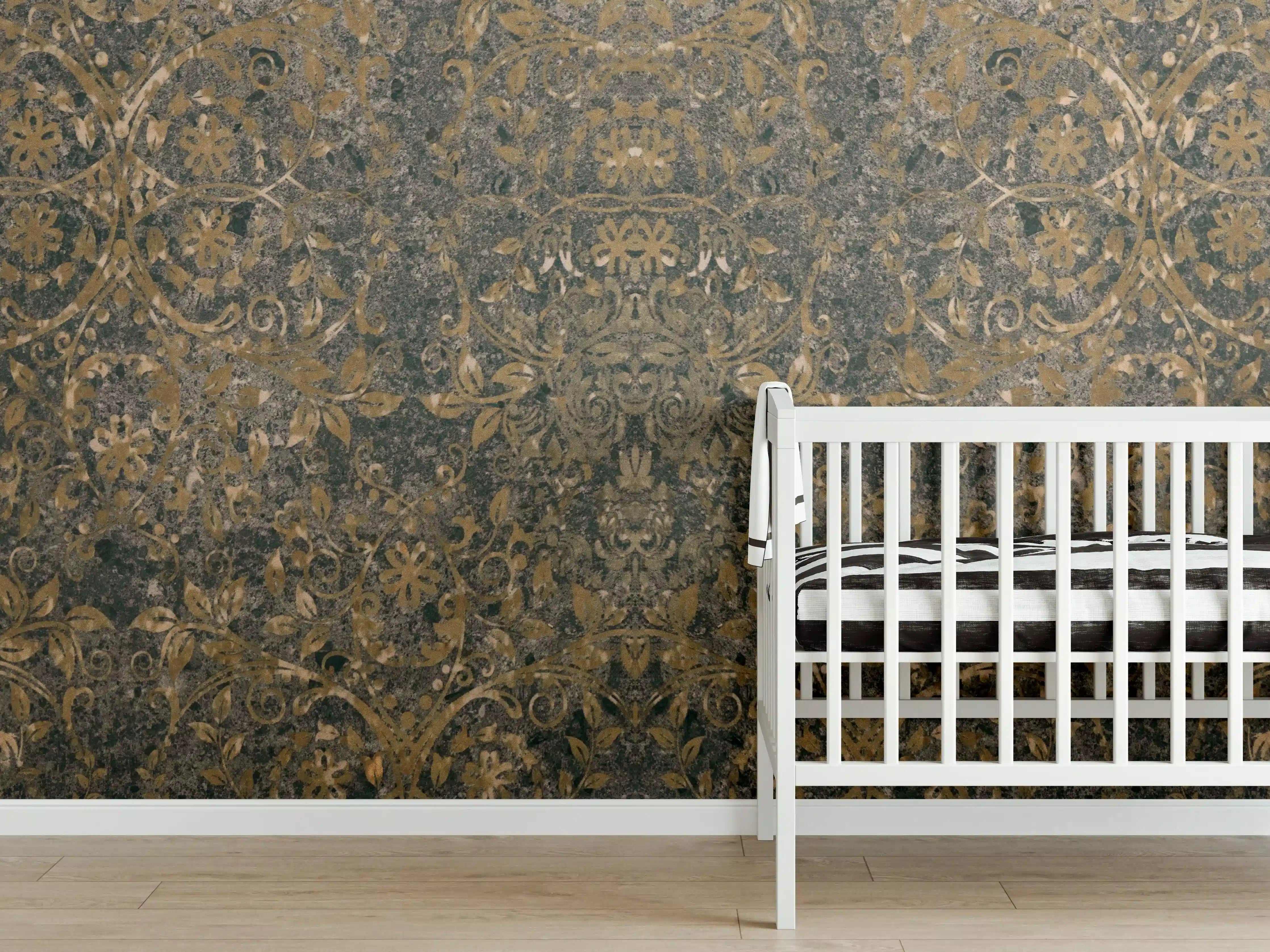 Babyzimmer Wandgestaltung - Alt schwarze anthrazit Fliesenmuster