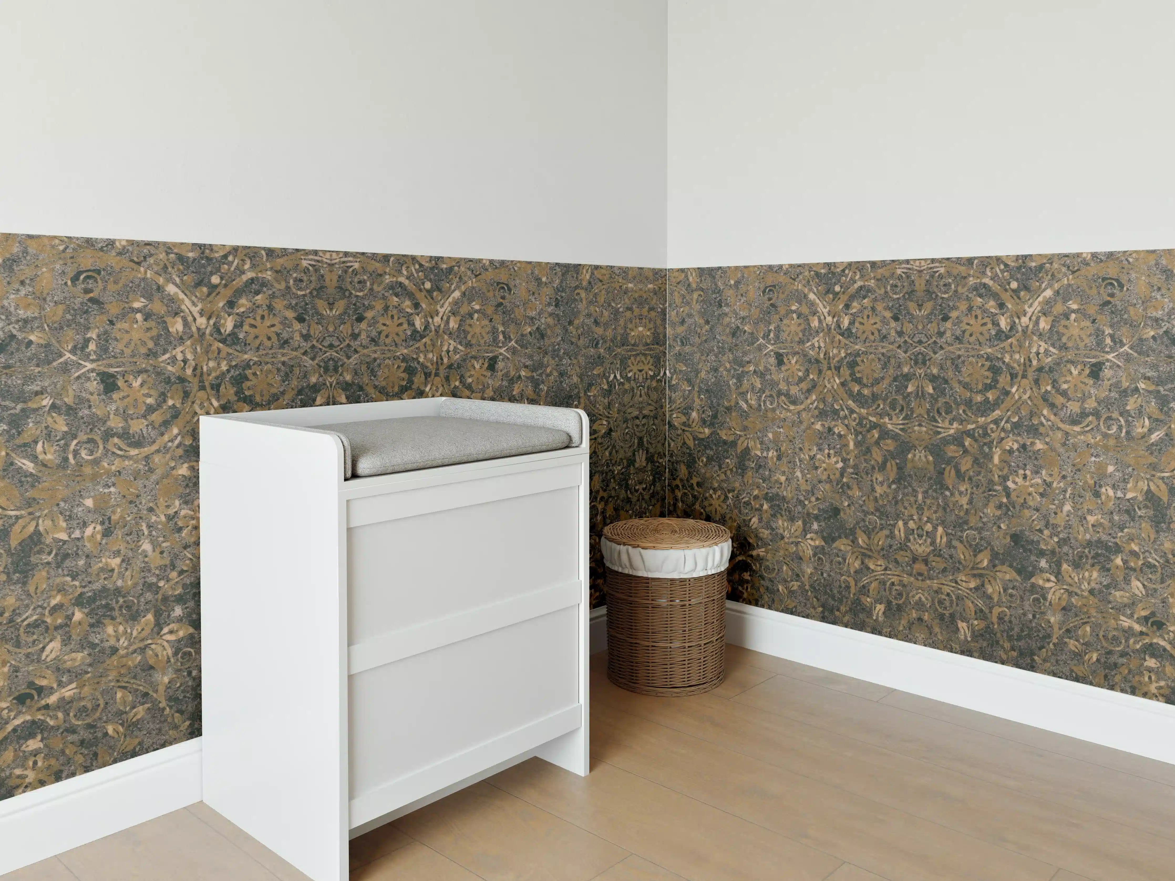 Babyzimmer Wandgestaltung - Alt schwarze anthrazit Fliesenmuster