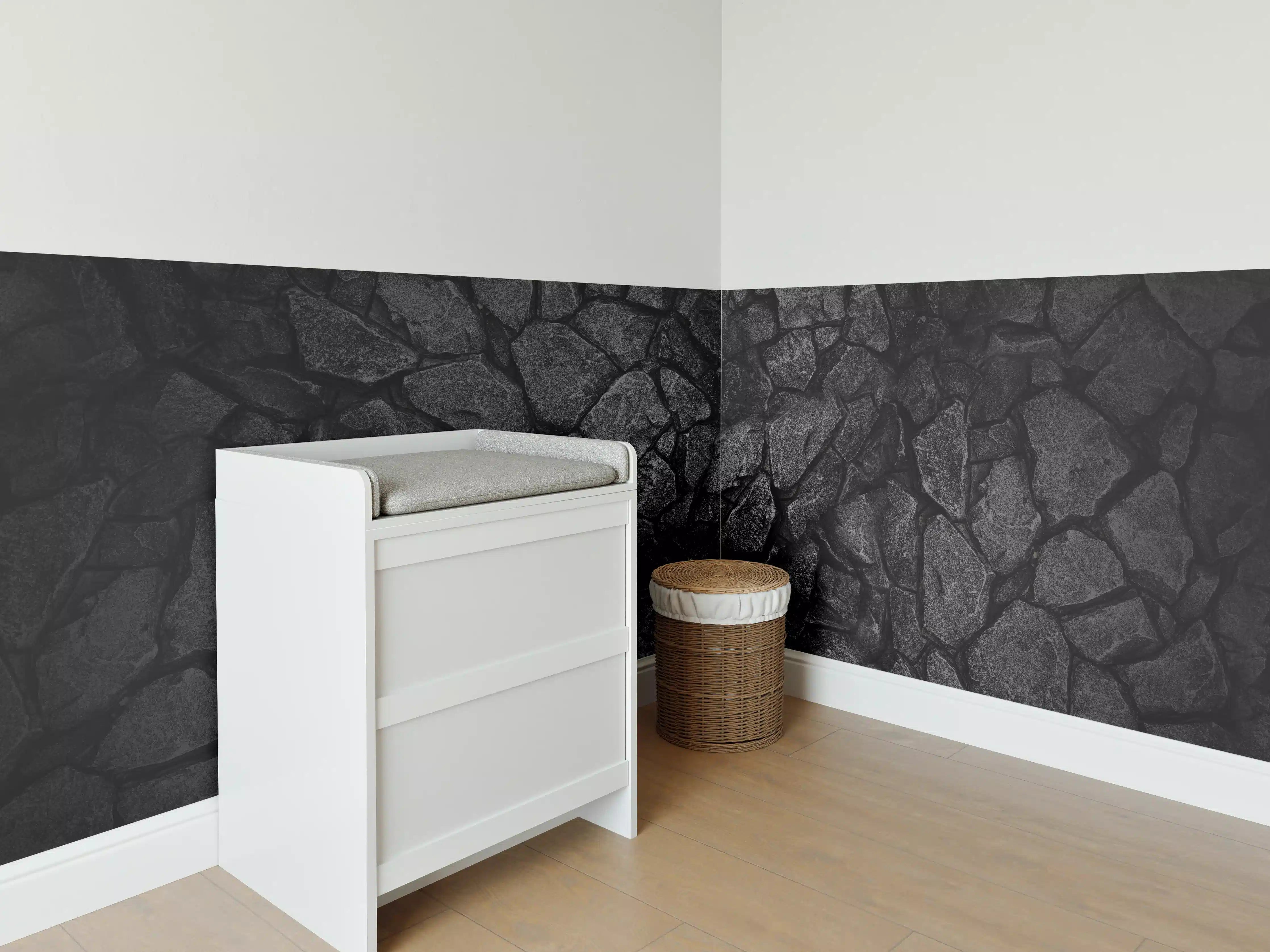 Babyzimmer Wandgestaltung - Alte Steinmauer - Hintergrund