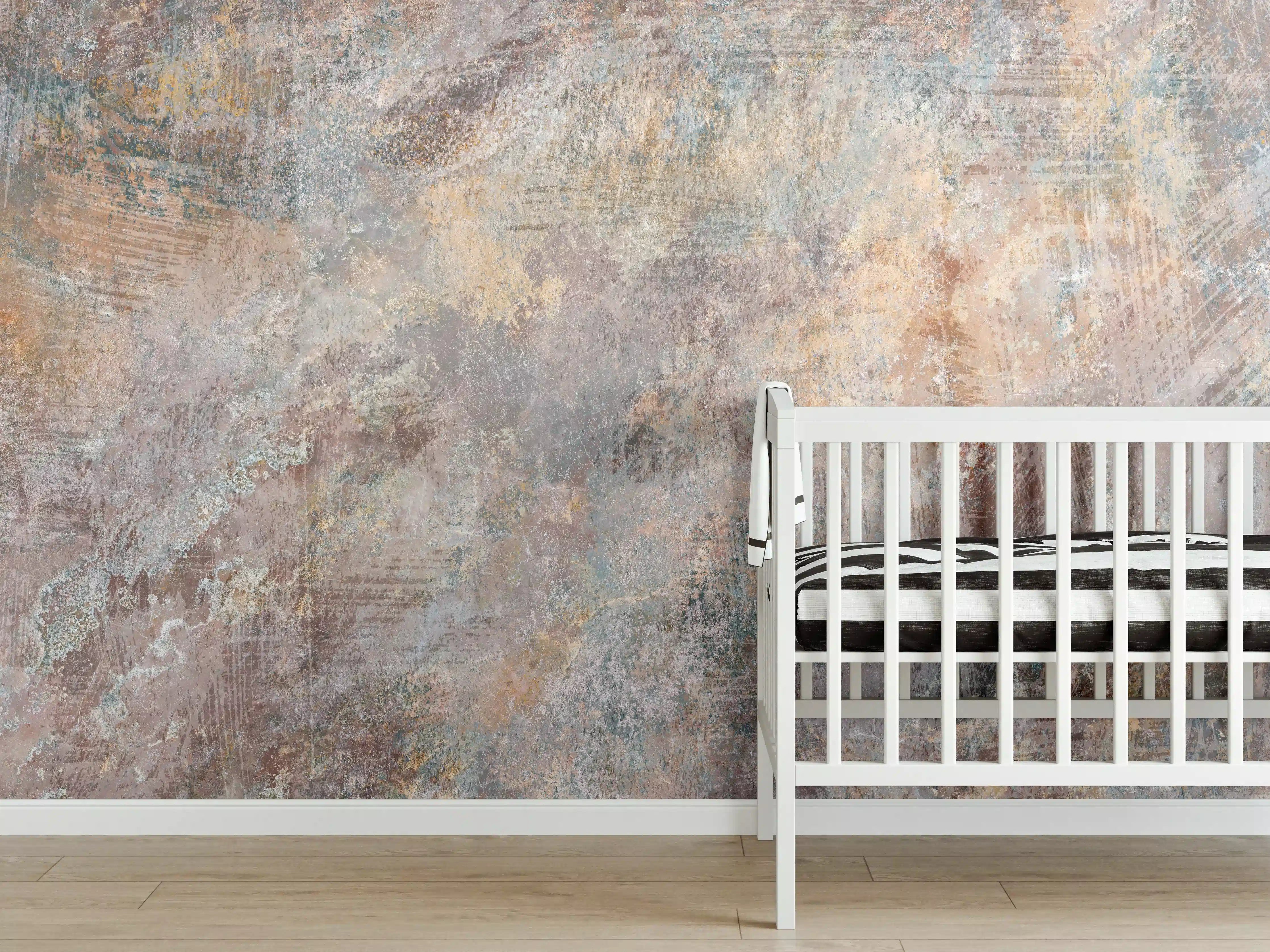 Babyzimmer Wandgestaltung - Alte Steinoberfläche