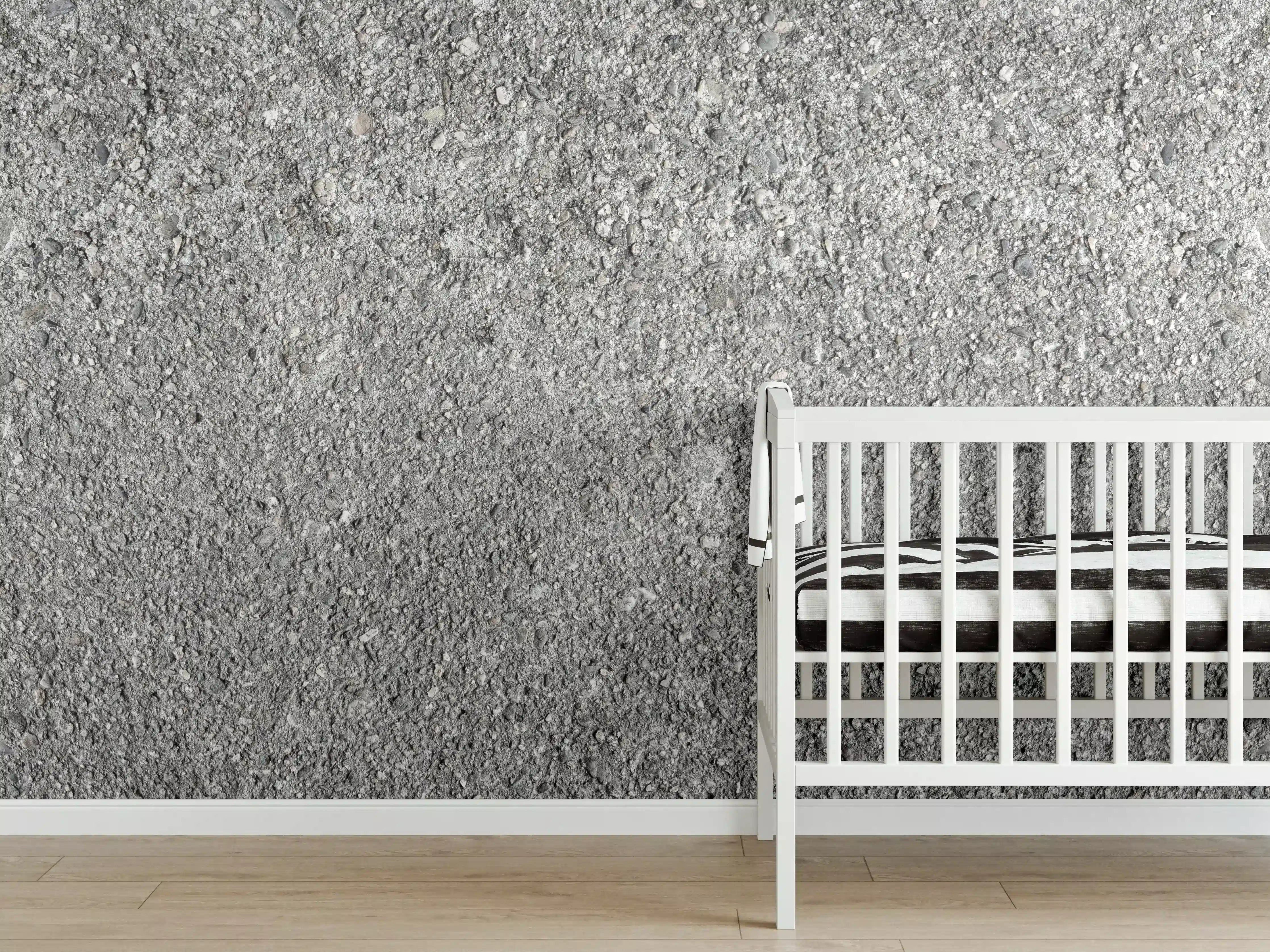 Babyzimmer Wandgestaltung - Alte felsige Betonwand