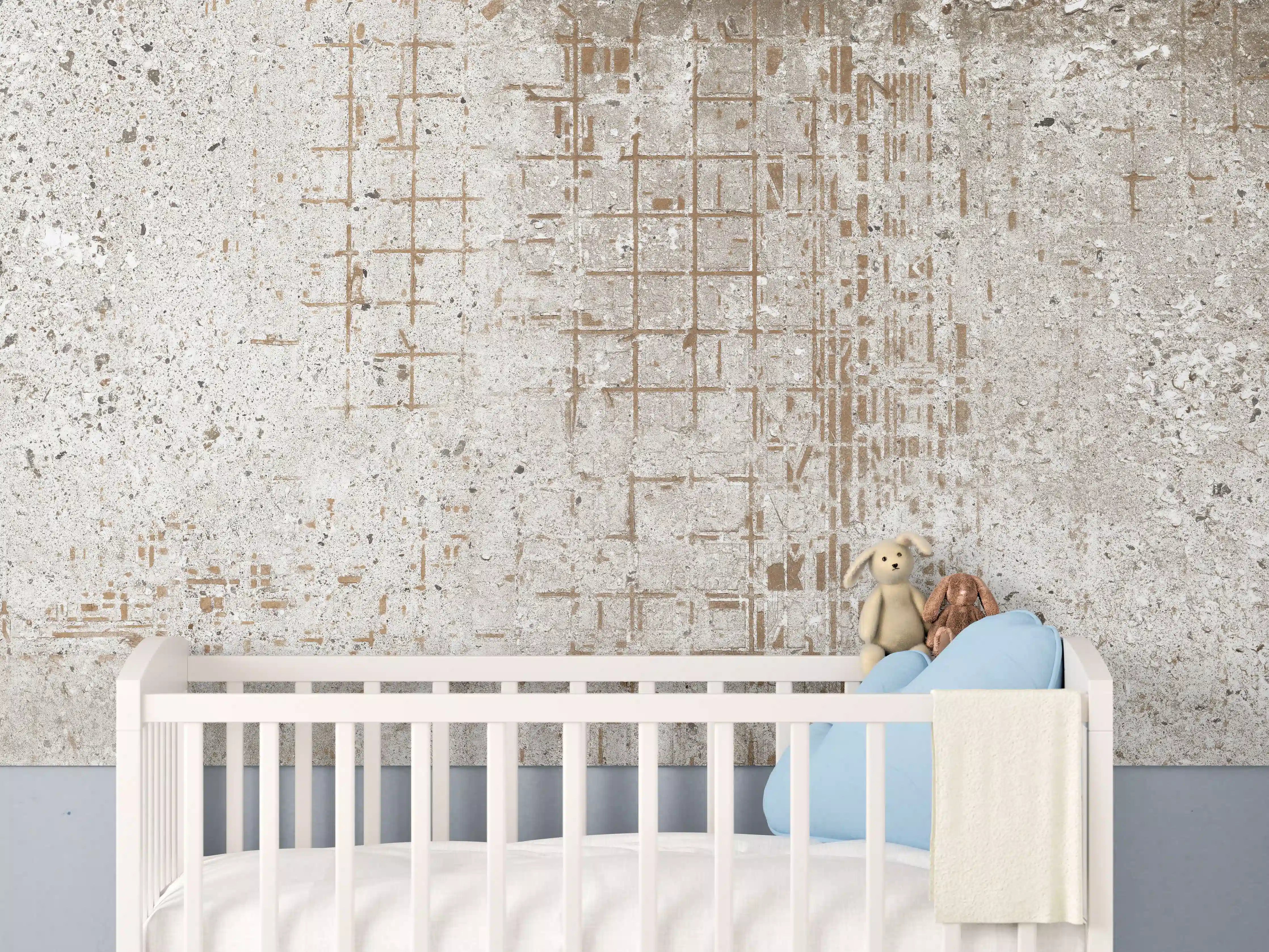Babyzimmer Wandgestaltung - Alte vintage Betonmauer