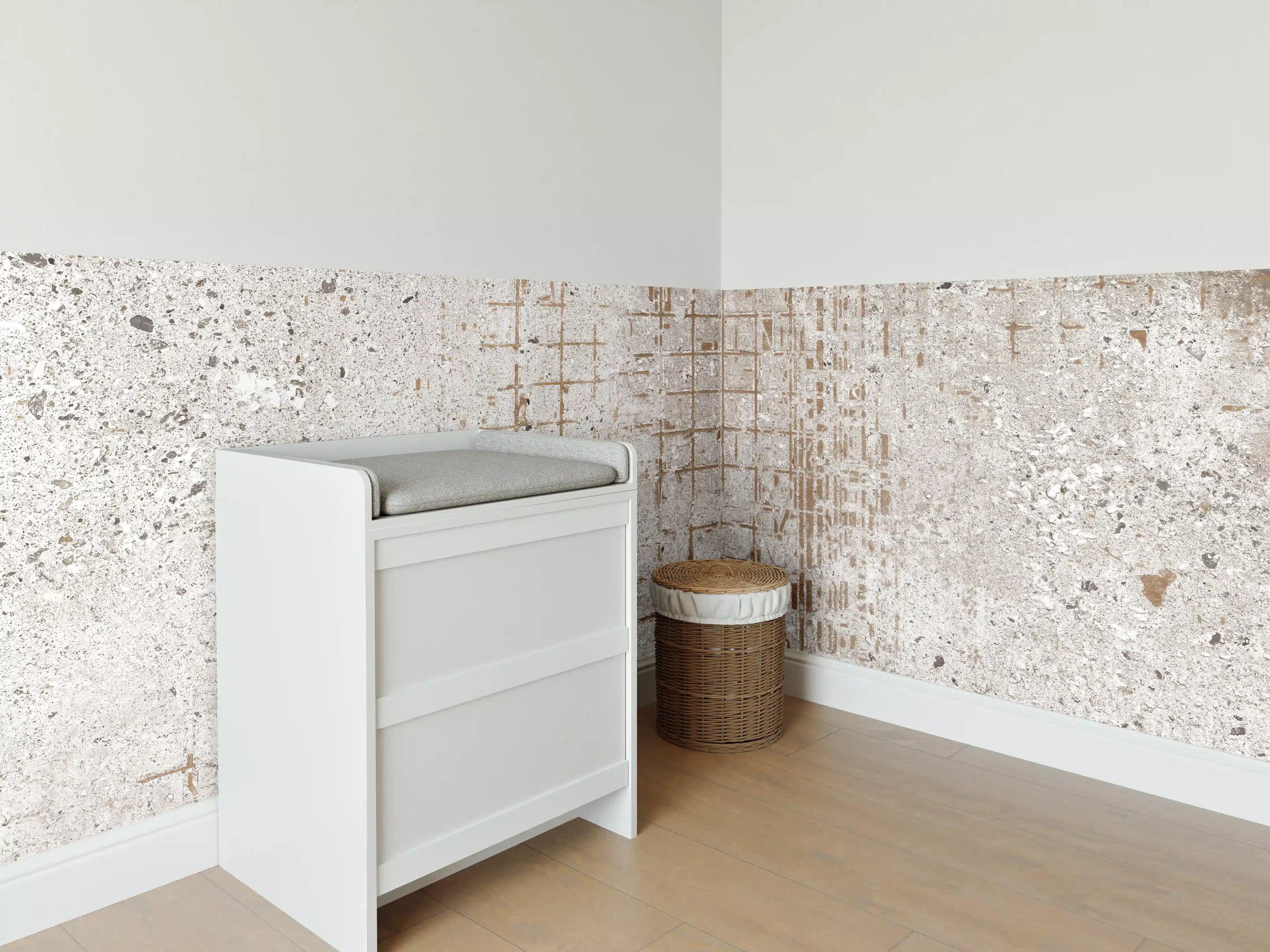 Babyzimmer Wandgestaltung - Alte vintage Betonmauer