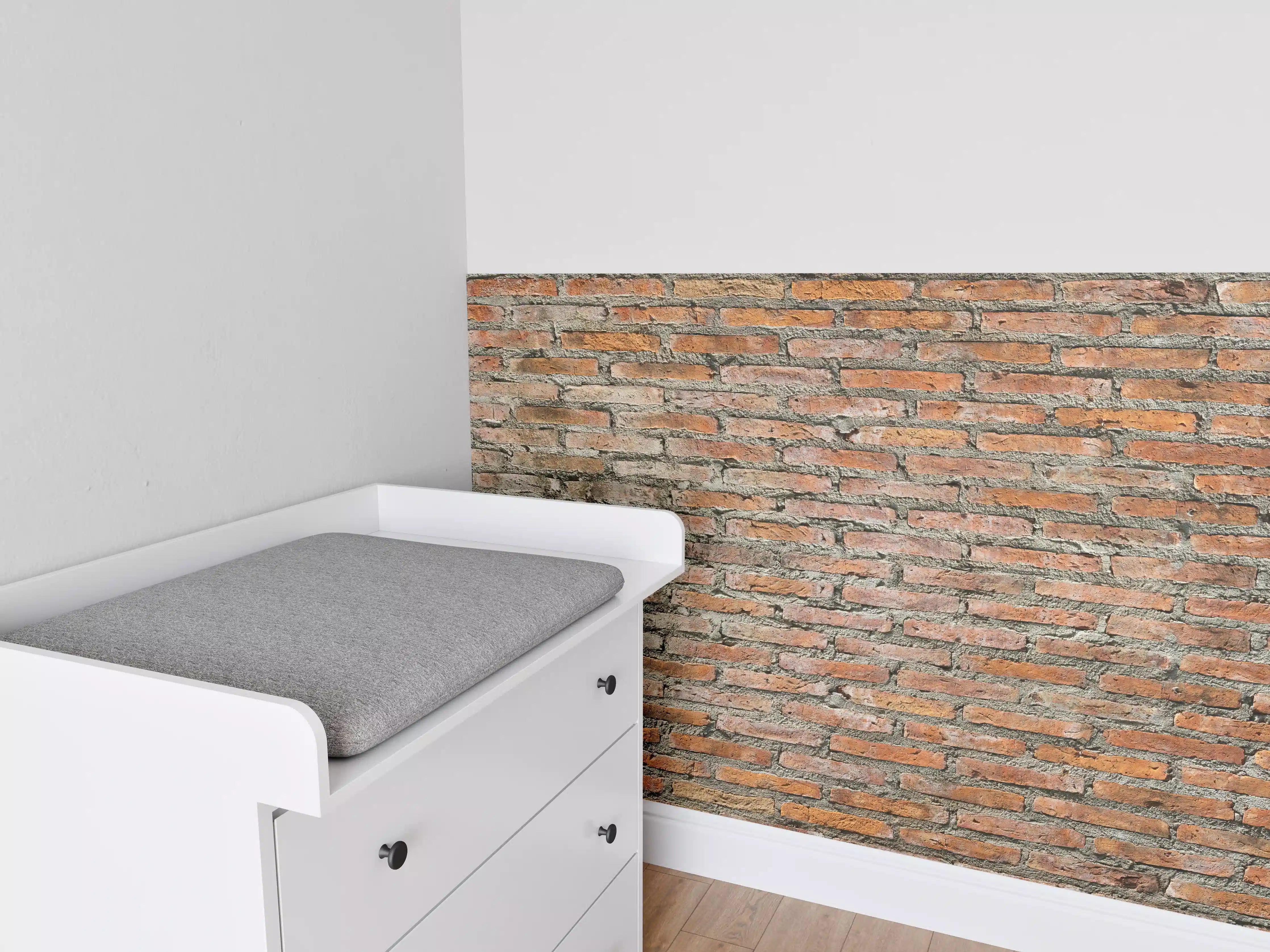 Babyzimmer Wandgestaltung - Alter Backstein - Textur