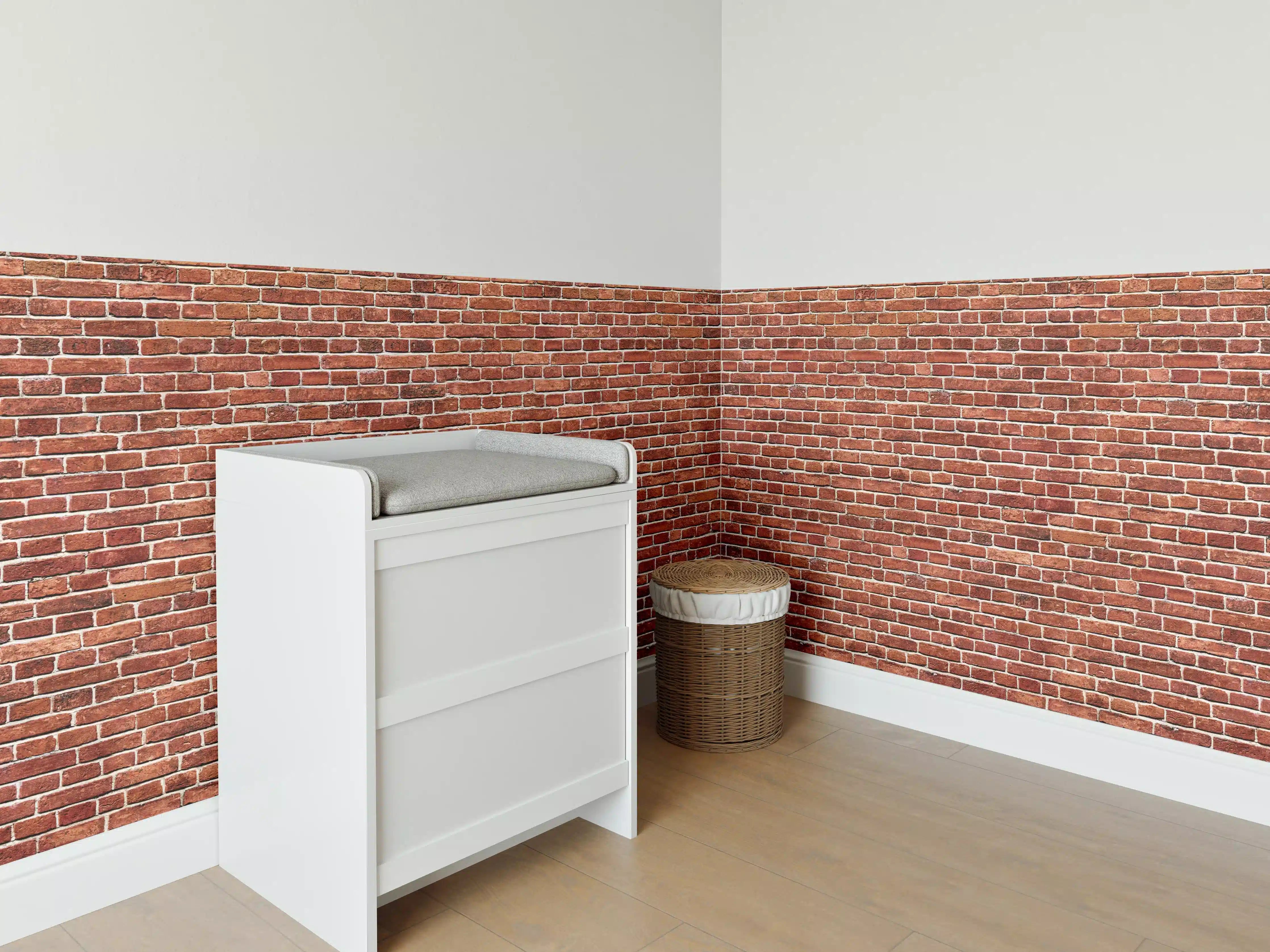 Babyzimmer Wandgestaltung - Alter rote Backsteinmauer