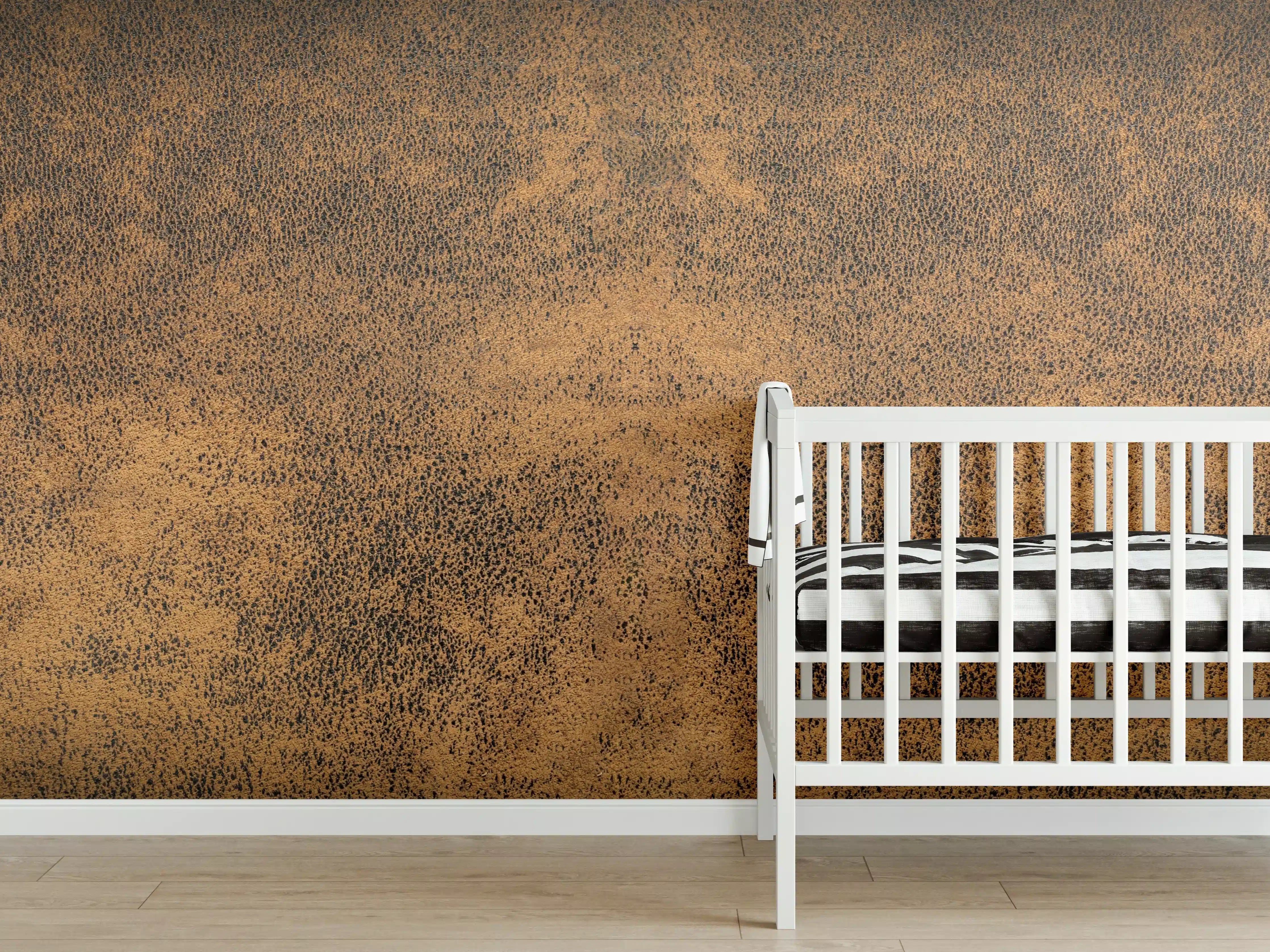 Babyzimmer Wandgestaltung - Altes braunes rustikales Leder