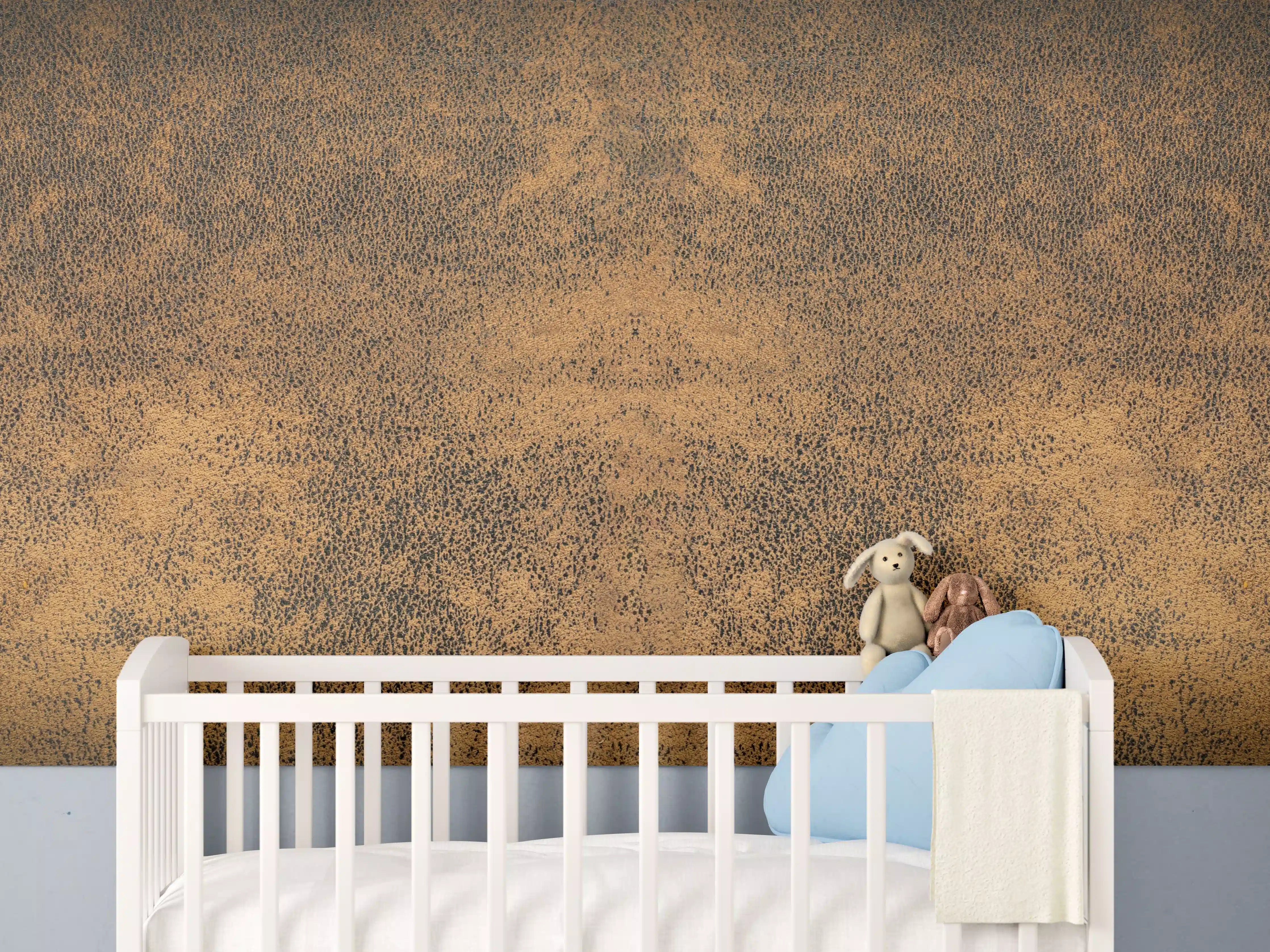 Babyzimmer Wandgestaltung - Altes braunes rustikales Leder