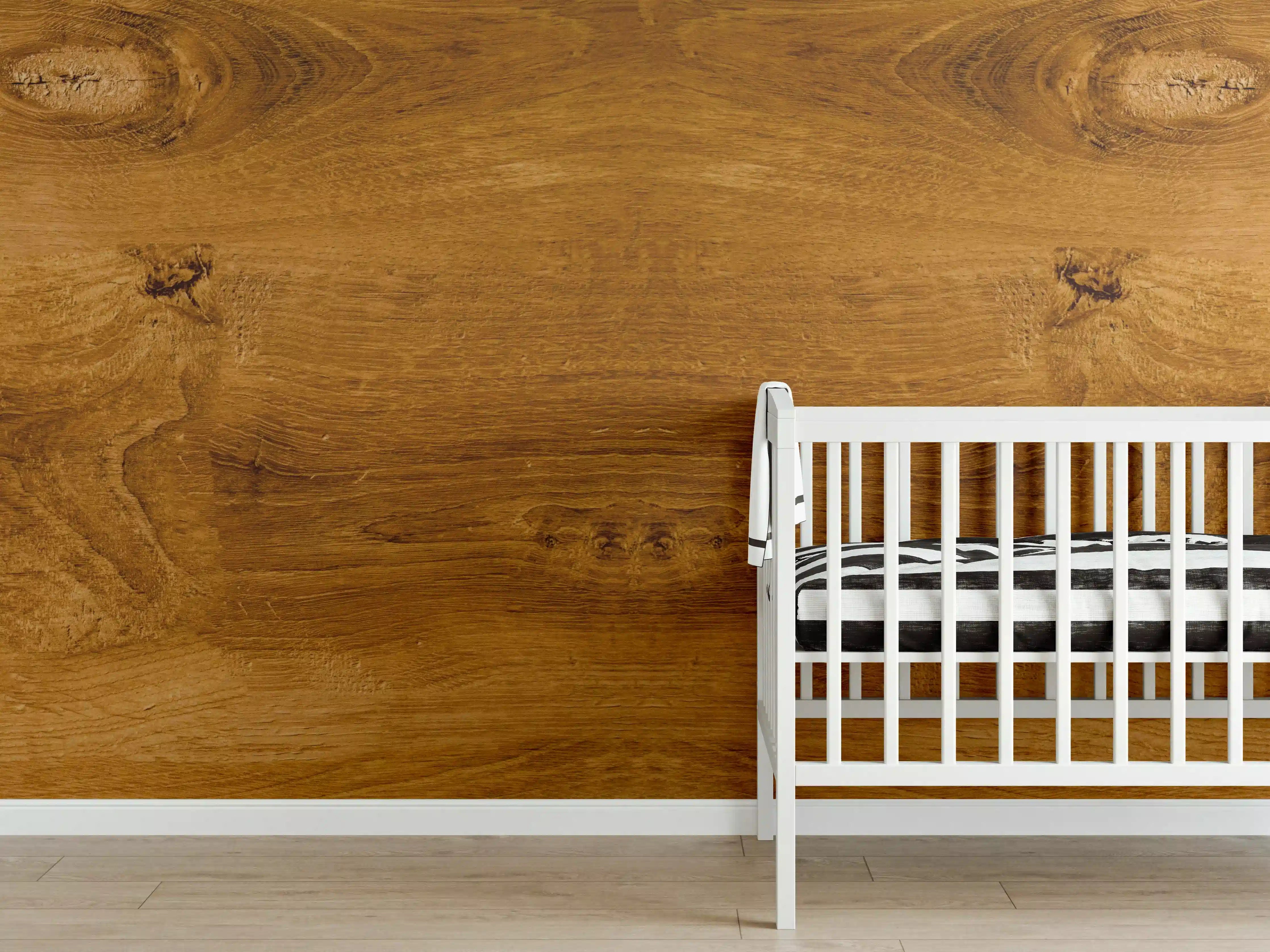 Babyzimmer Wandgestaltung - Altes rustikales Holz Textur
