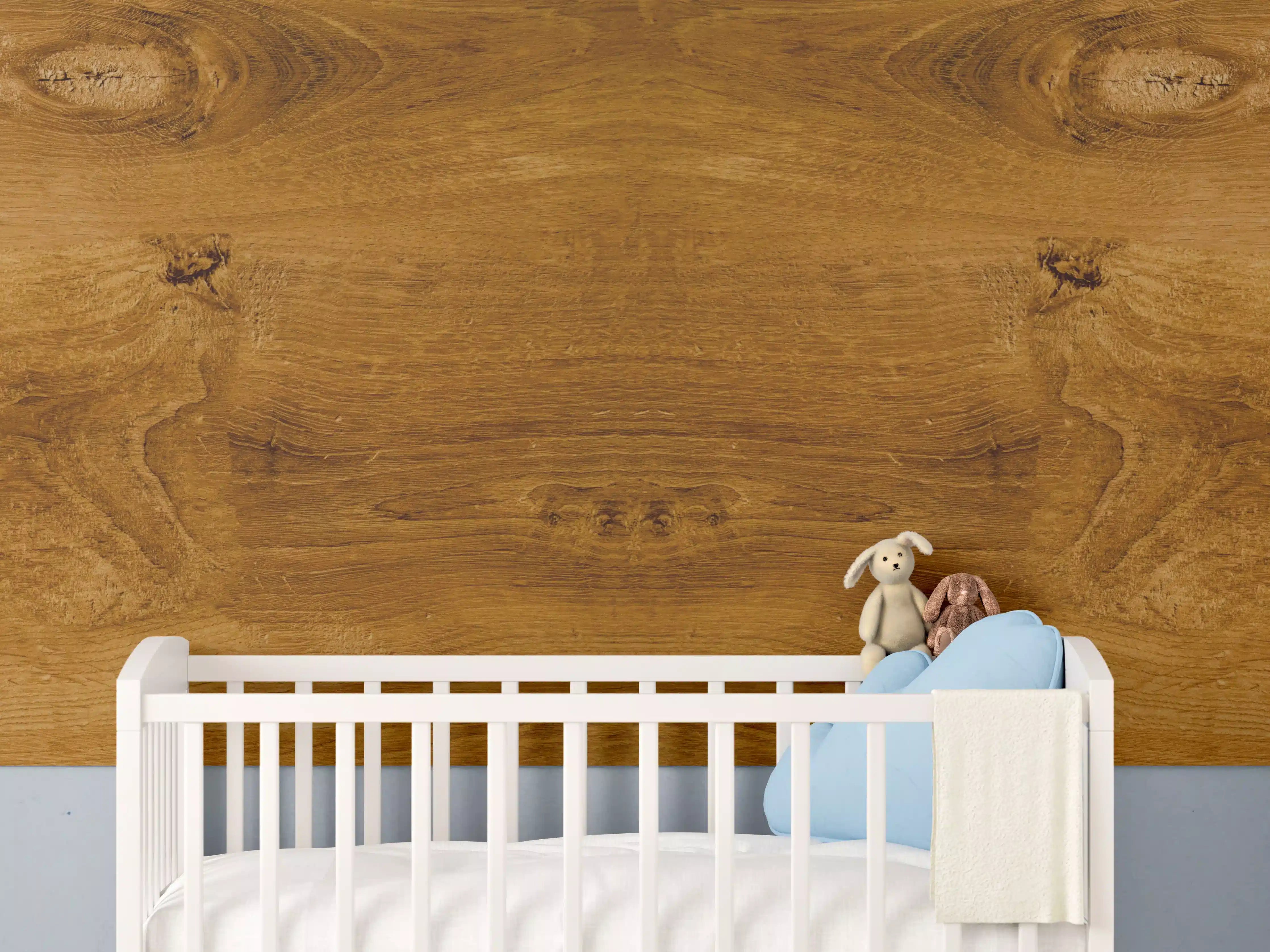Babyzimmer Wandgestaltung - Altes rustikales Holz Textur