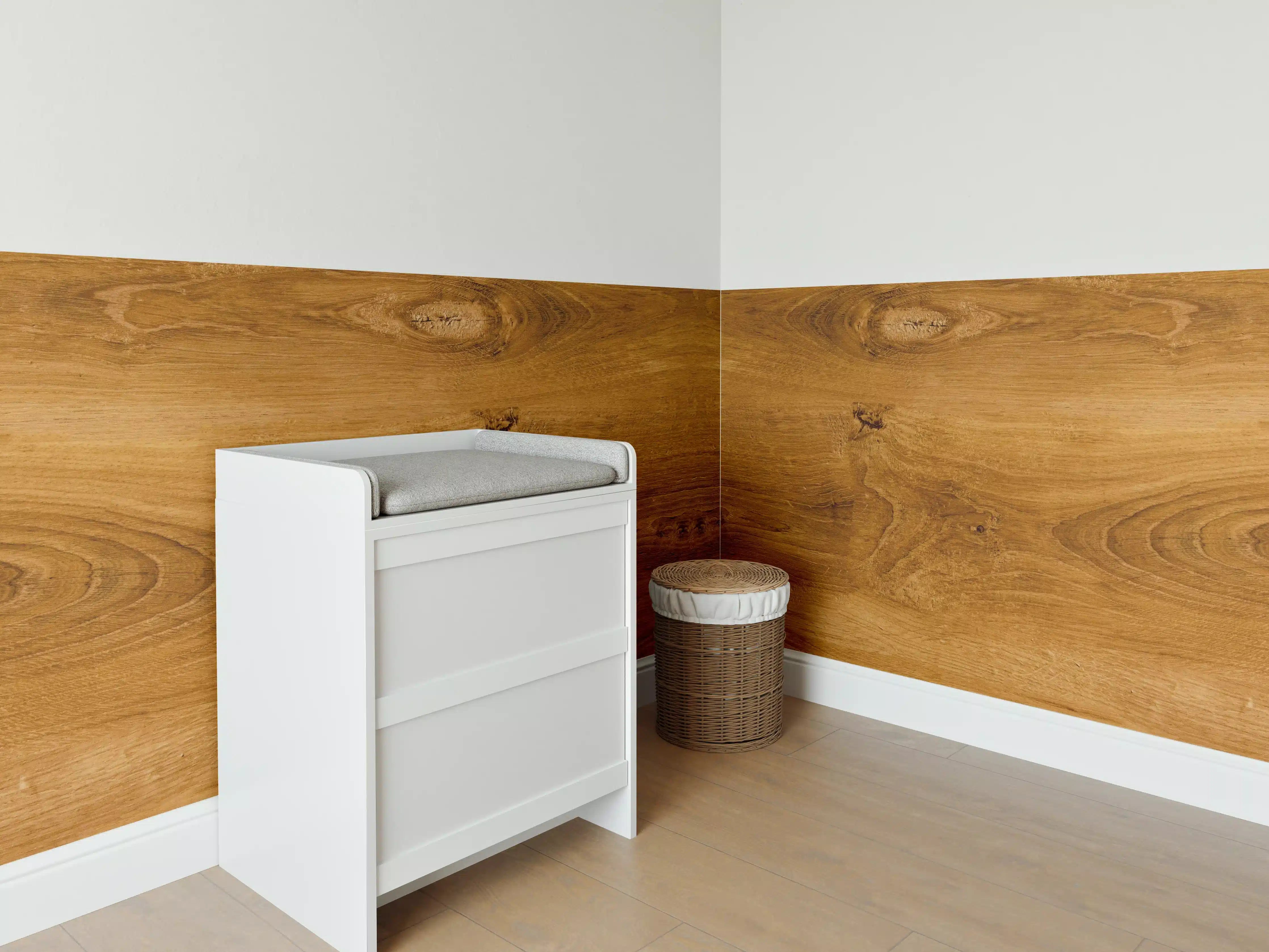 Babyzimmer Wandgestaltung - Altes rustikales Holz Textur
