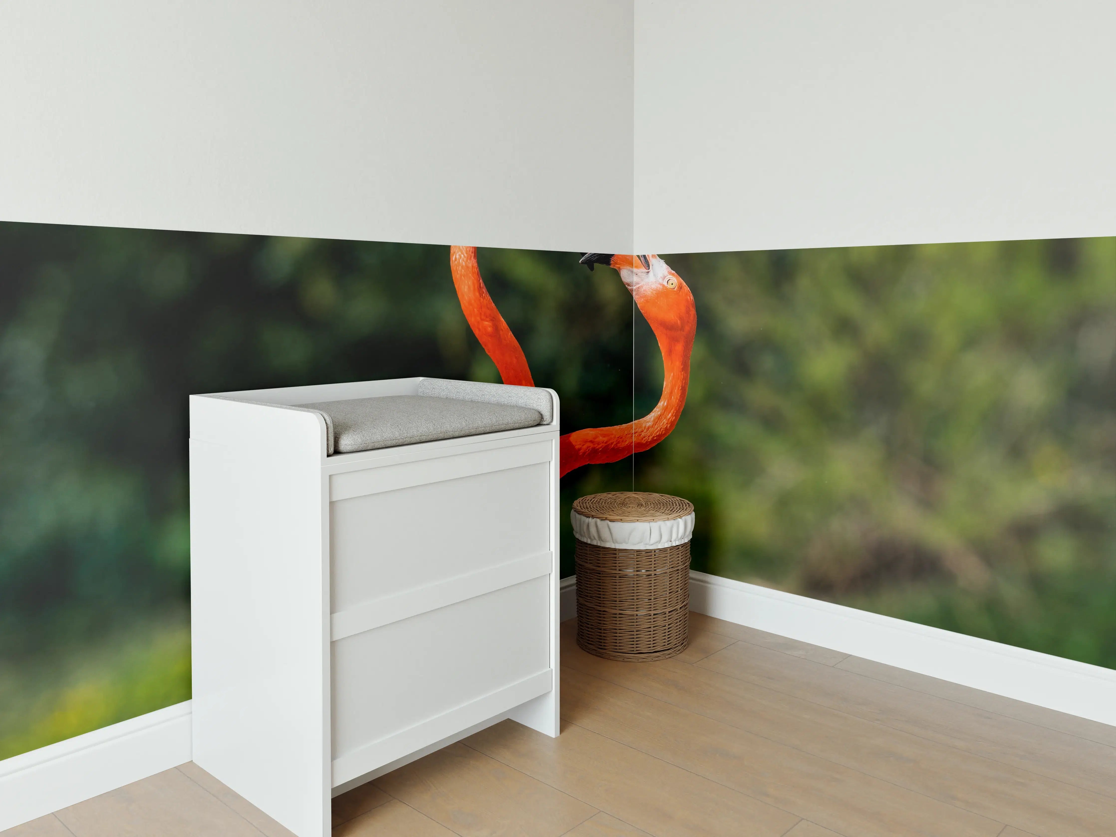 Babyzimmer Wandgestaltung - Amerikanisches Flamingo-Paar
