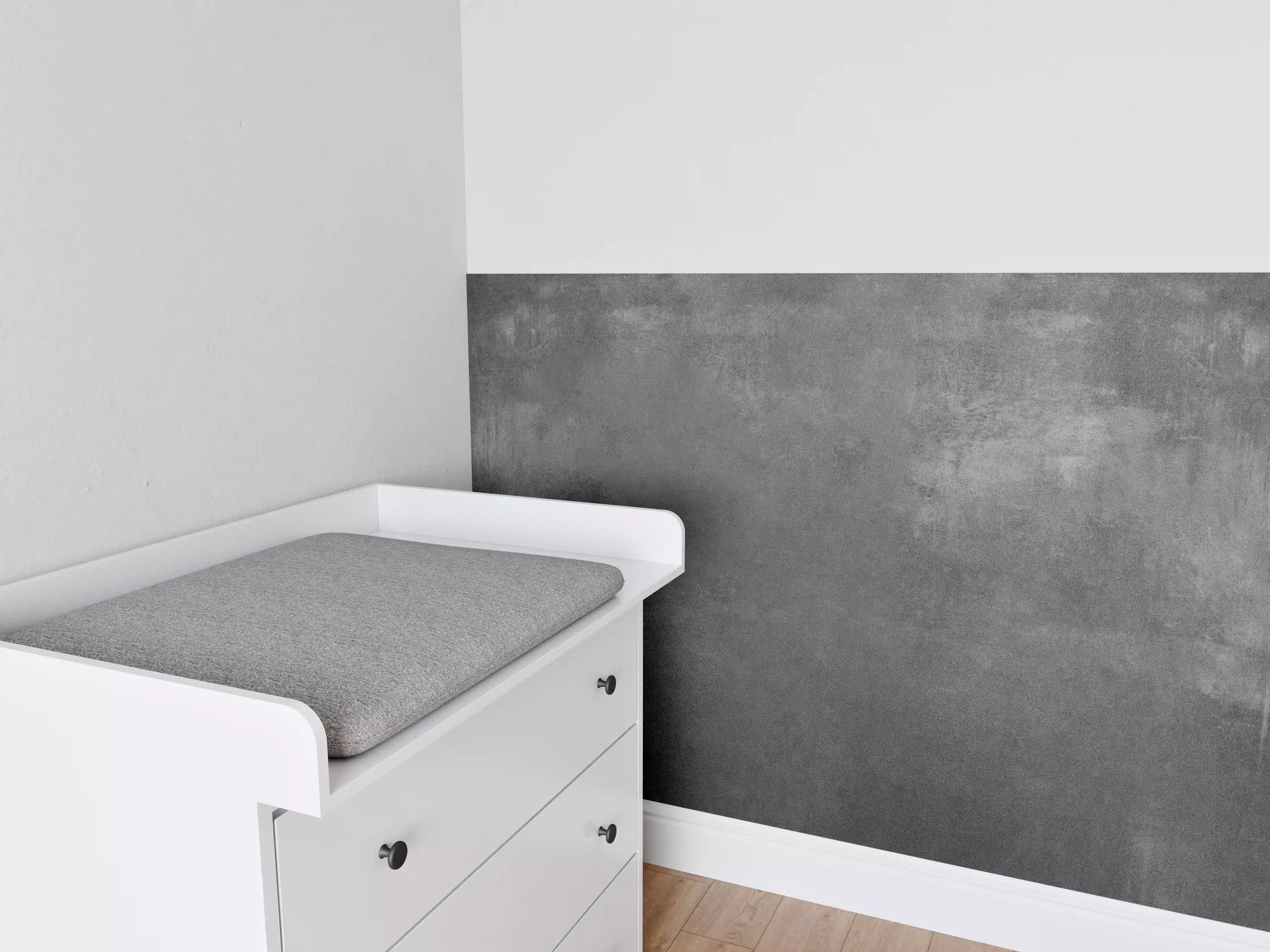 Babyzimmer Wandgestaltung - Anthrazit Beton Textur
