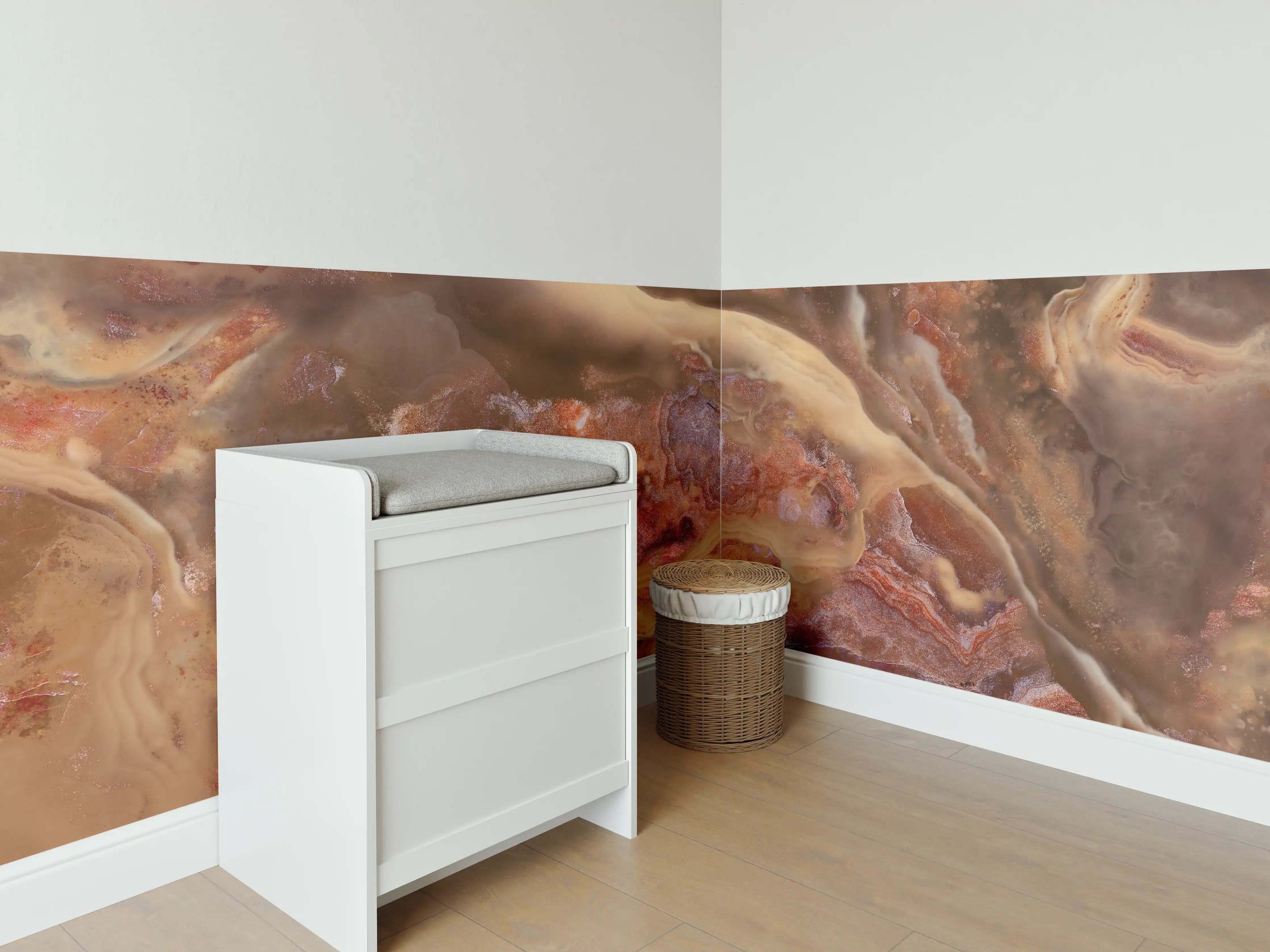 Babyzimmer Wandgestaltung - Antikes Marmordesign 