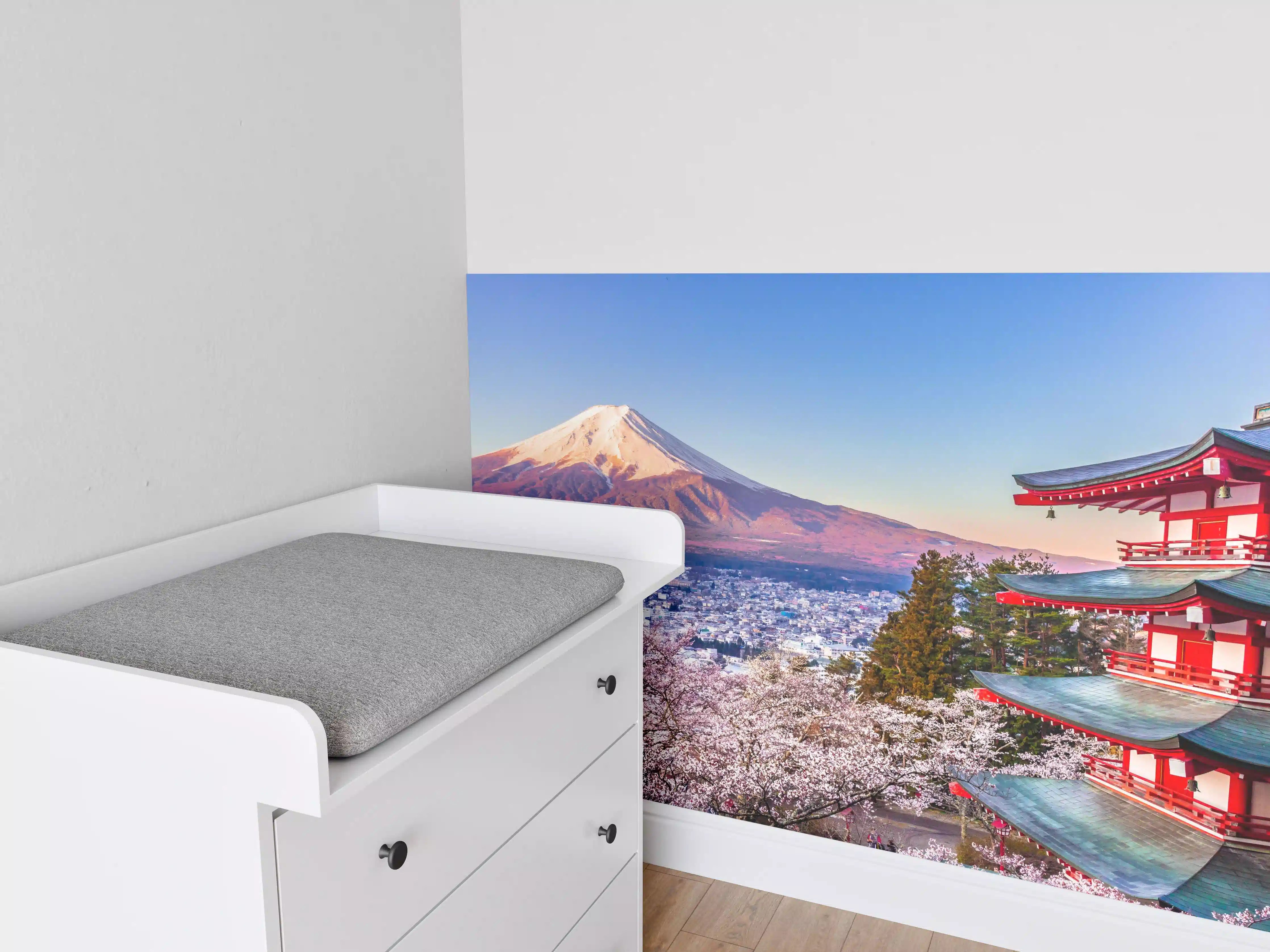 Babyzimmer Wandgestaltung - Anziehender Anblick auf Berg Fuji