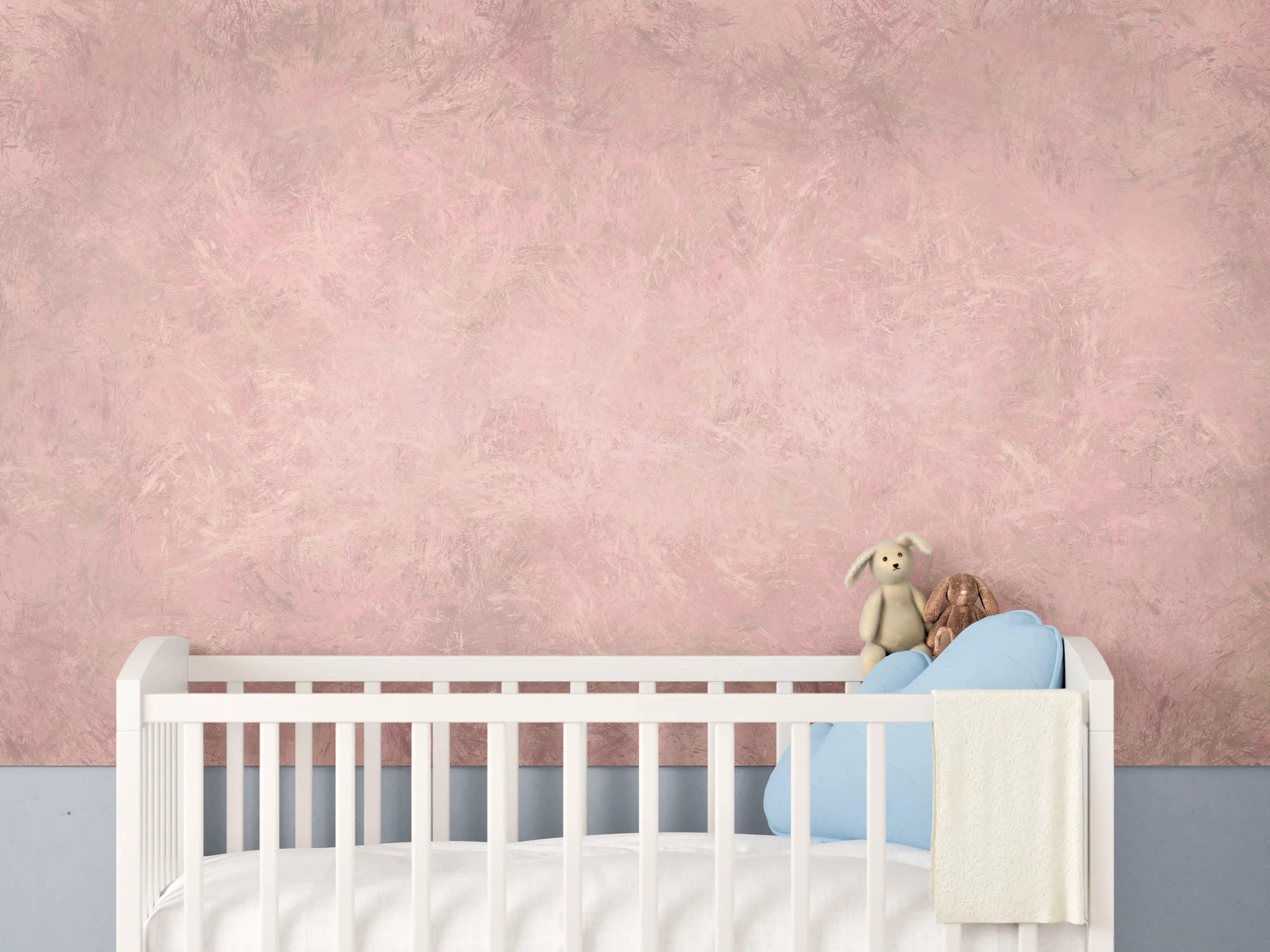 Babyzimmer Wandgestaltung - Aquarell Pinselmalerei