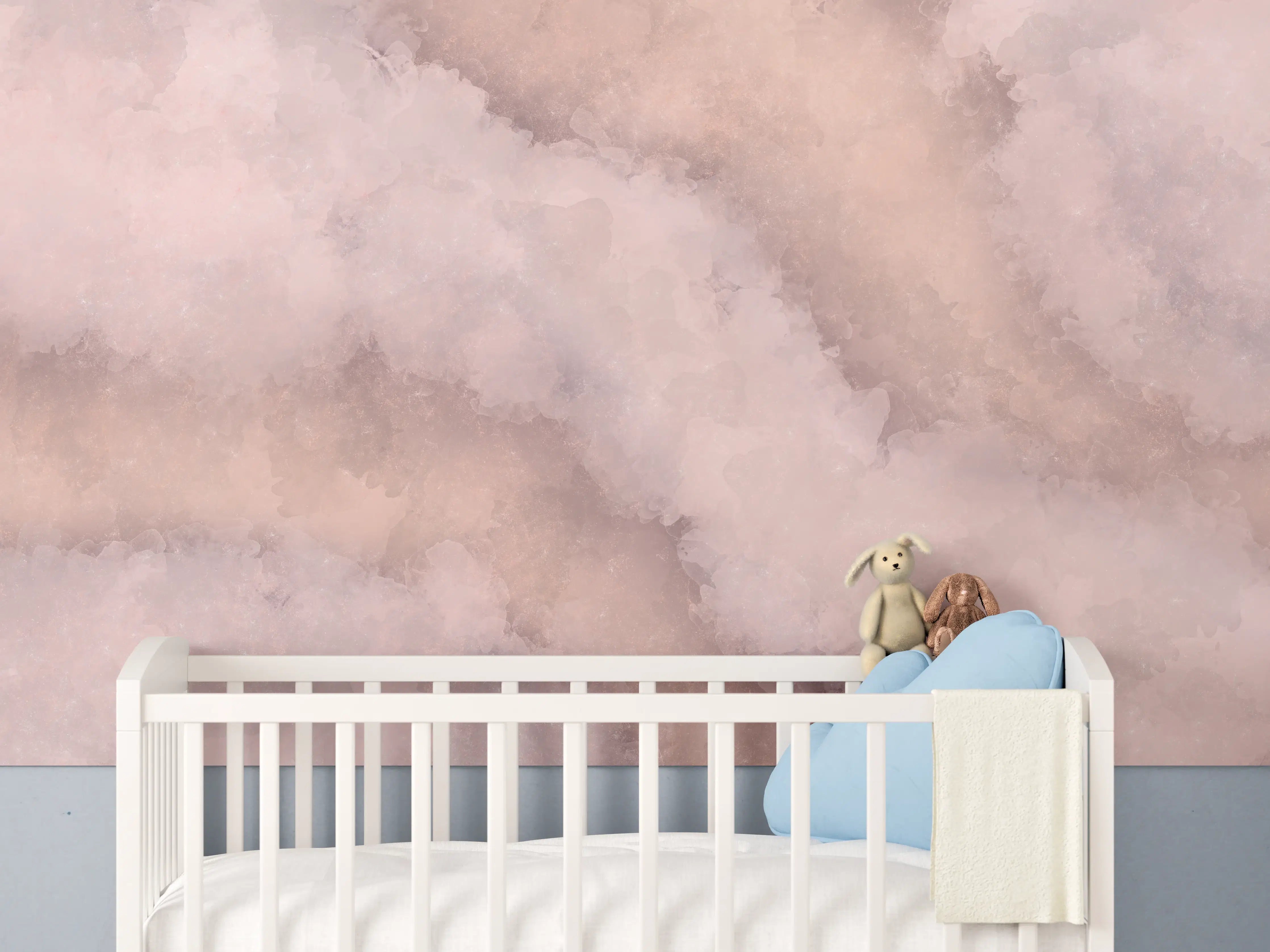 Babyzimmer Wandgestaltung - Aquarelle Grunge Steintextur