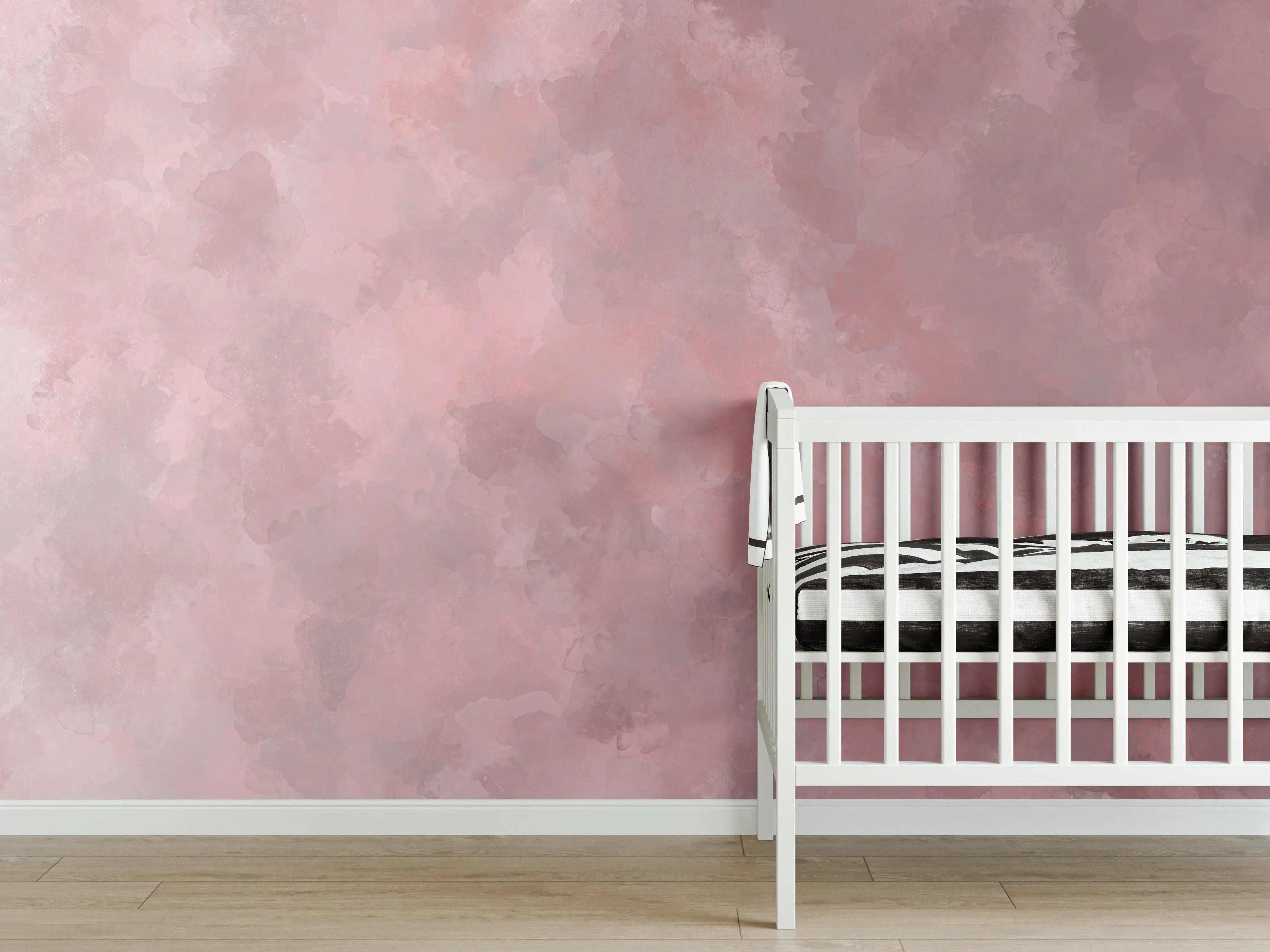 Babyzimmer Wandgestaltung - Aquarelle Textur - Kunstmalerei