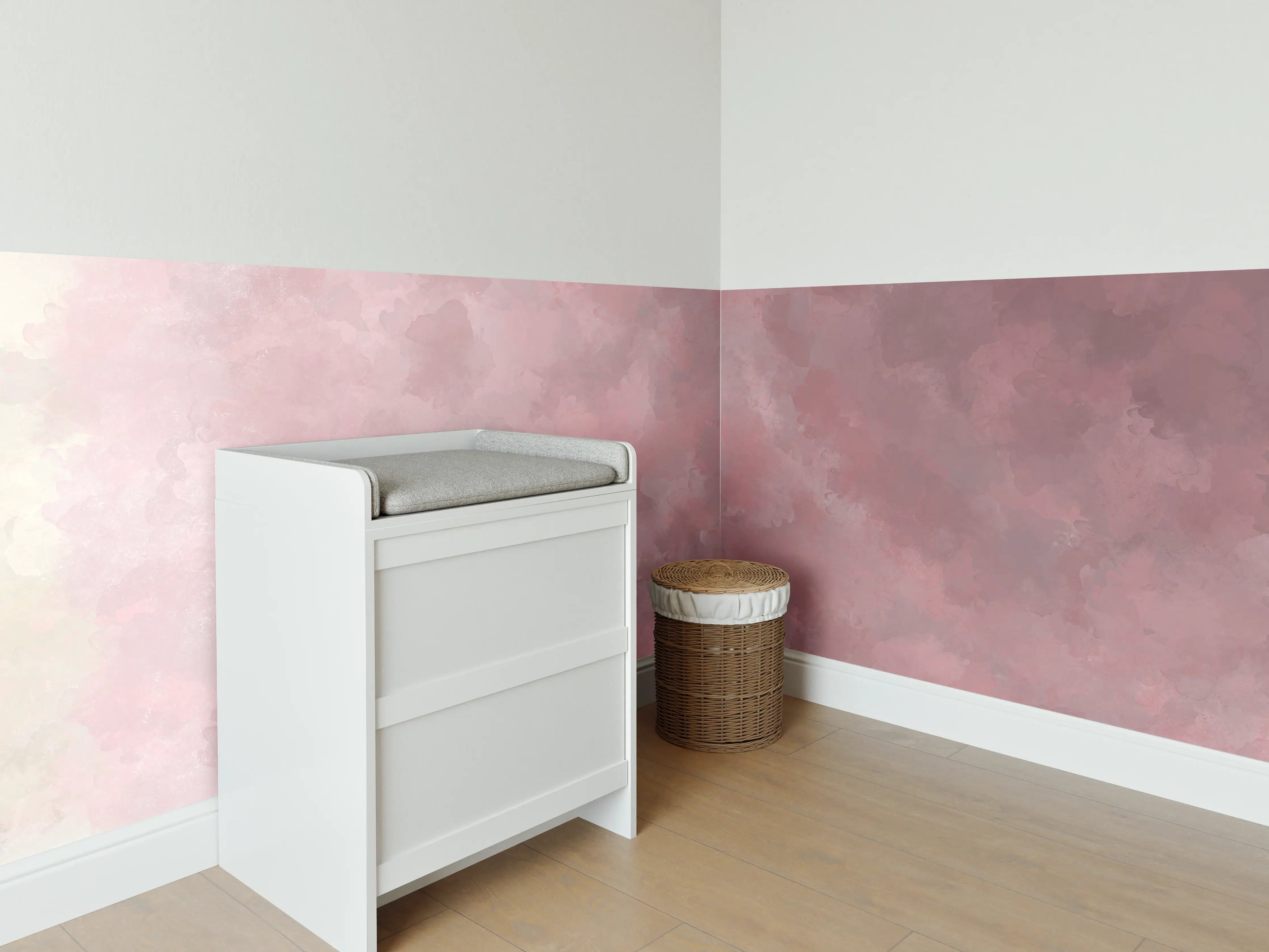 Babyzimmer Wandgestaltung - Aquarelle Textur - Kunstmalerei