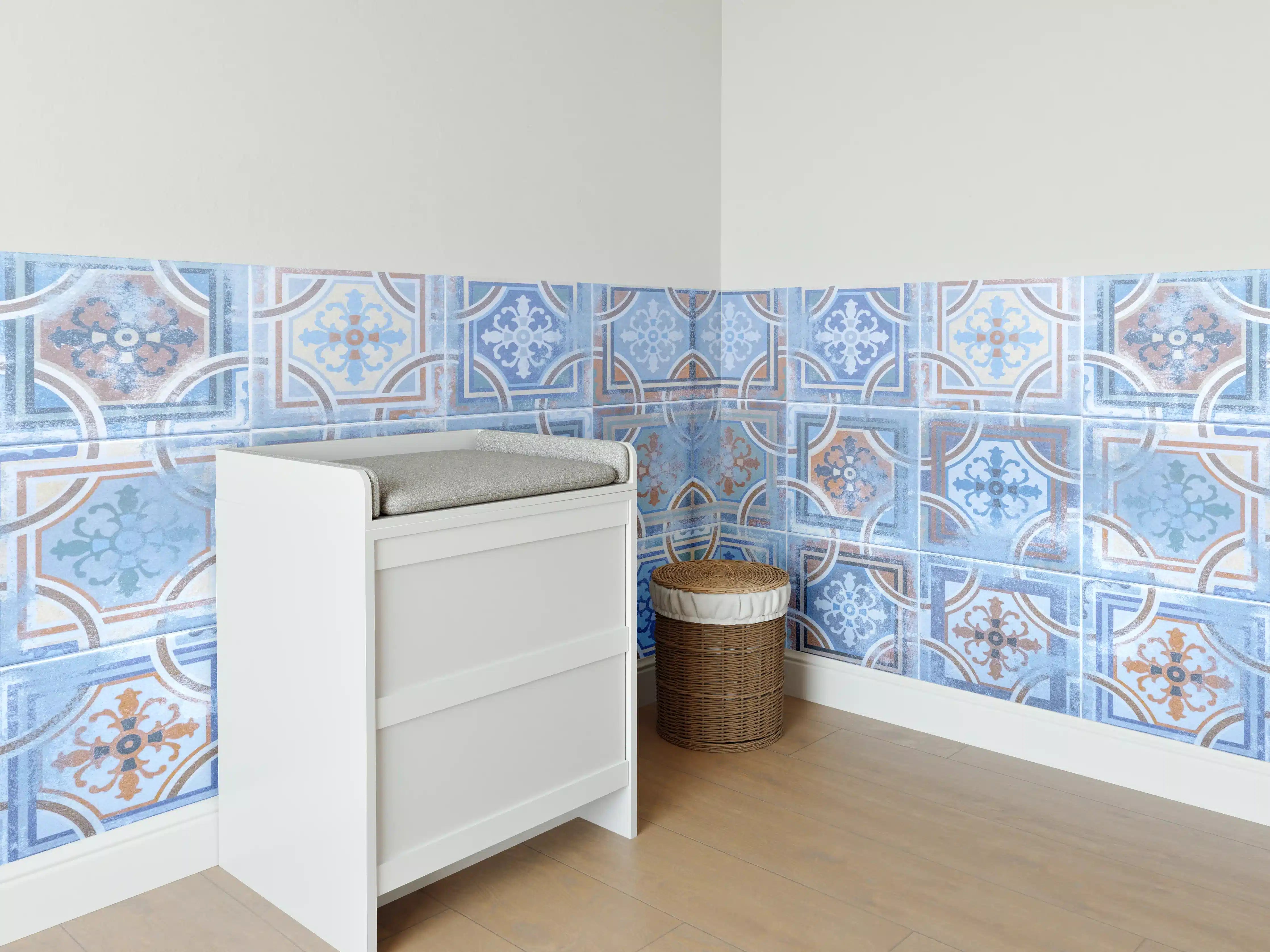 Babyzimmer Wandgestaltung - Arabische Fliesen Textur