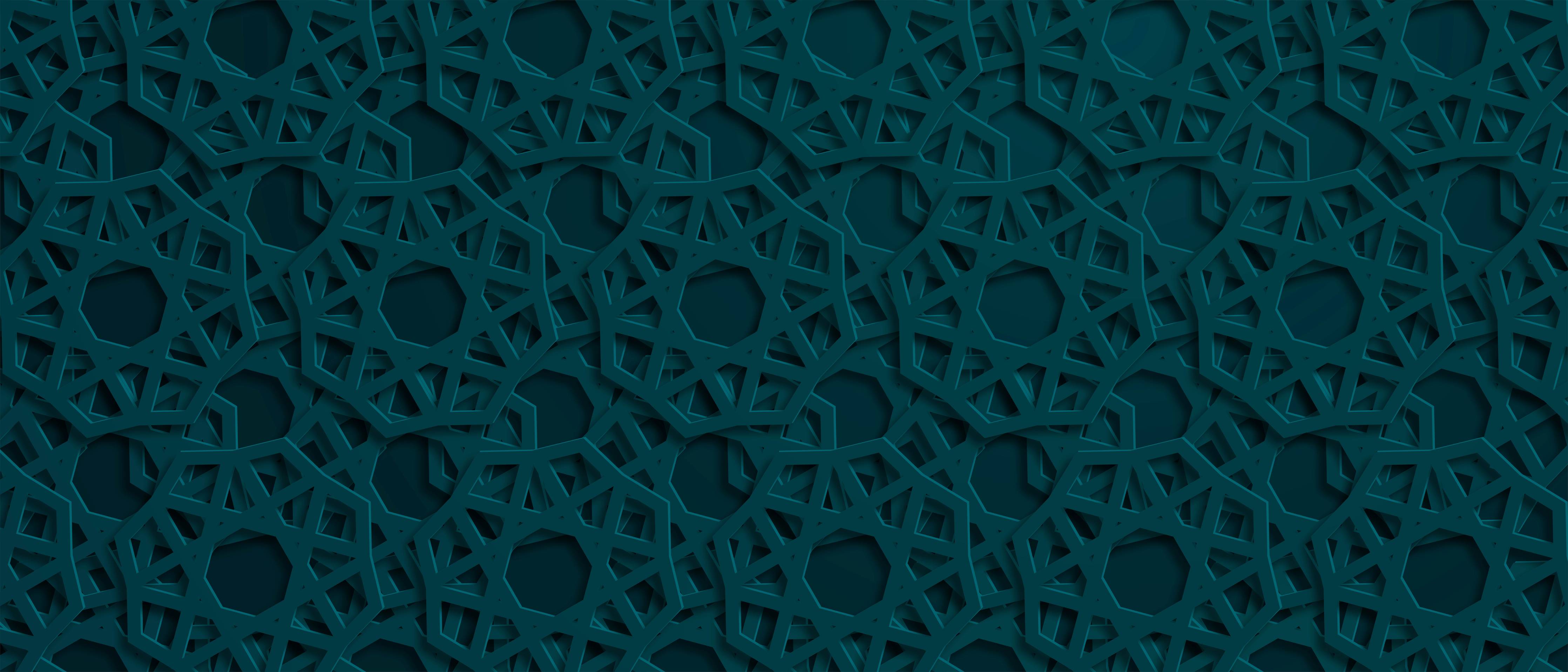 Babyzimmer Wandgestaltung-Arabische Muster Dunkelgrün