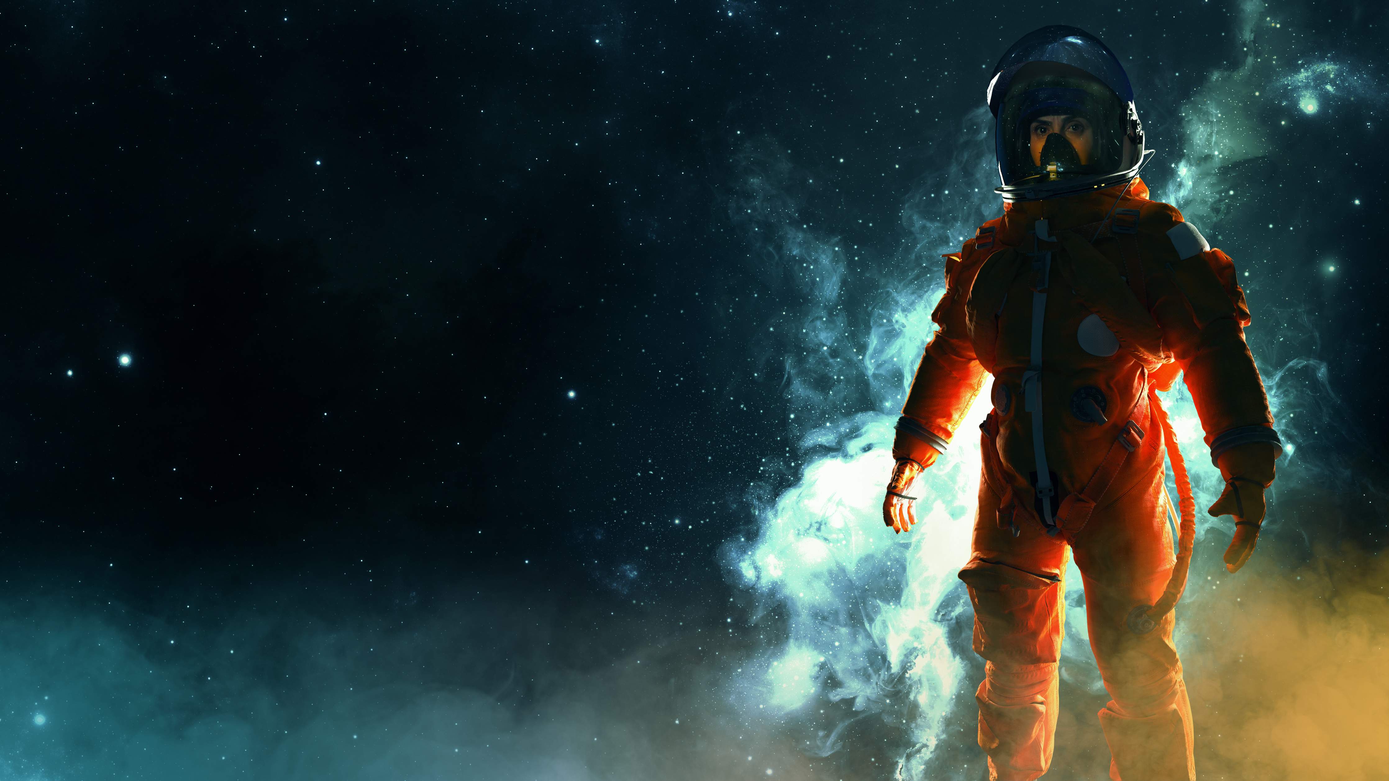 Babyzimmer Wandgestaltung-Astronaut im Weltraum