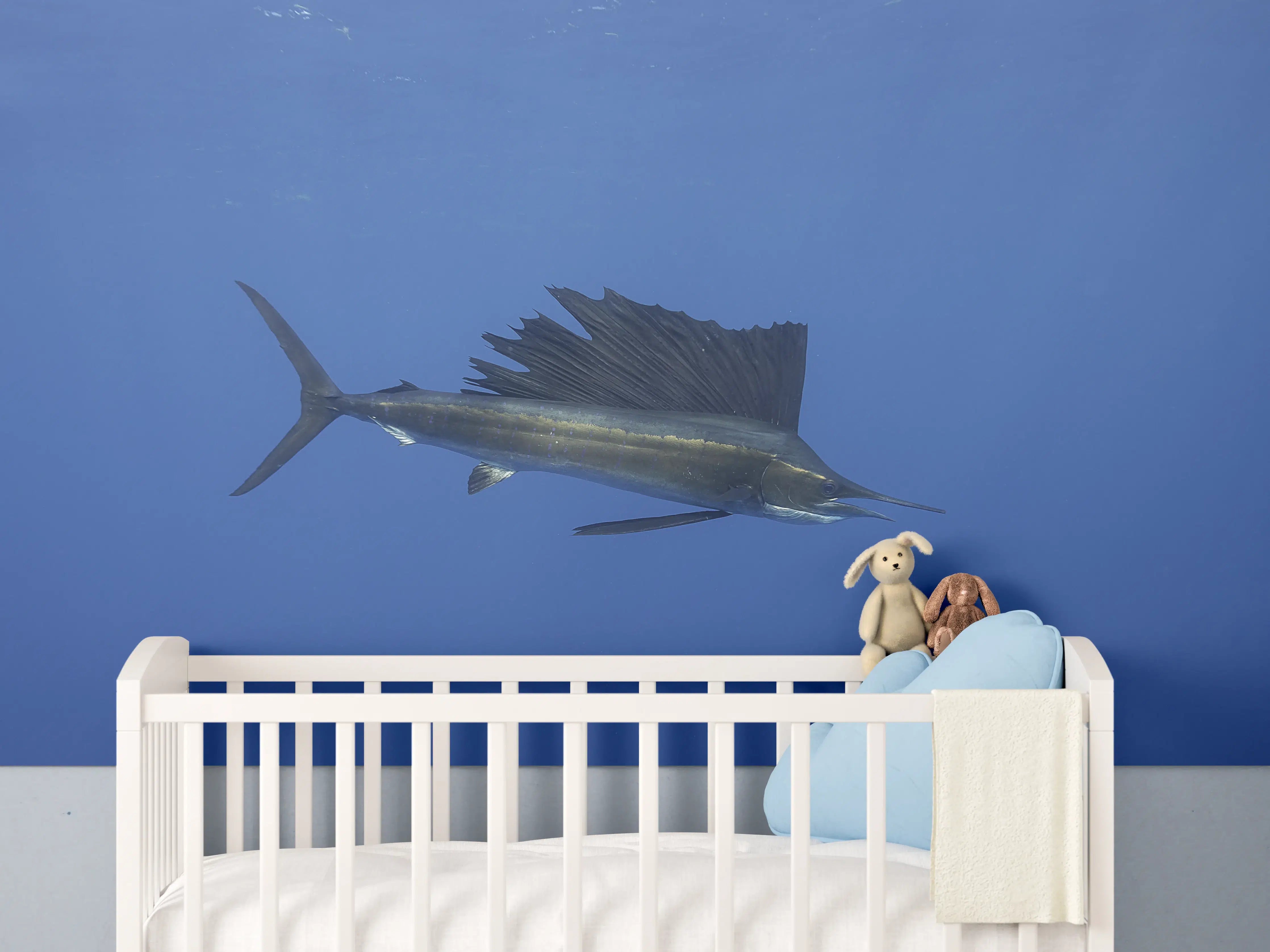 Babyzimmer Wandgestaltung - Atlantischer Segelfisch vor Küste Mexico