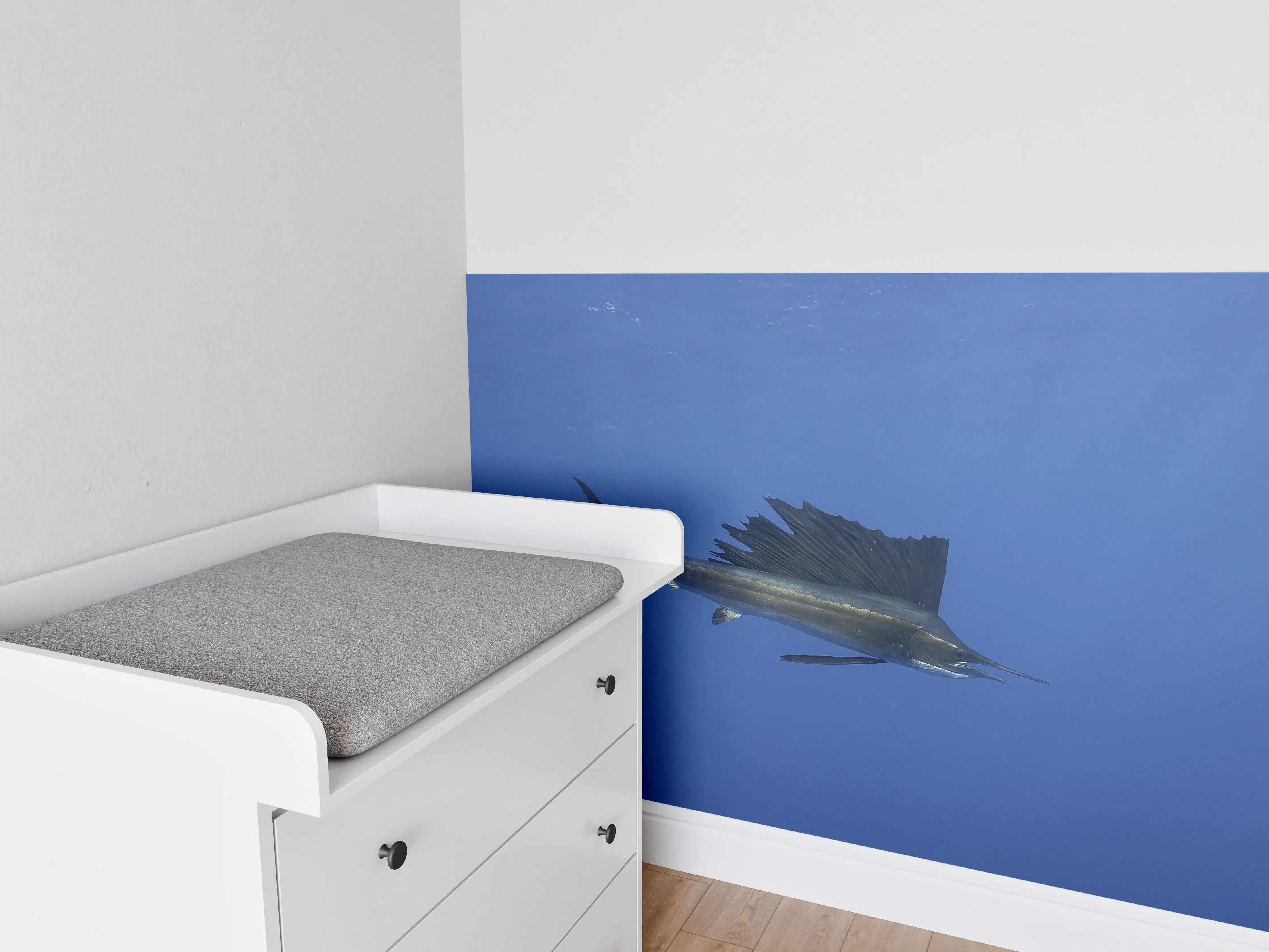 Babyzimmer Wandgestaltung - Atlantischer Segelfisch vor Küste Mexico