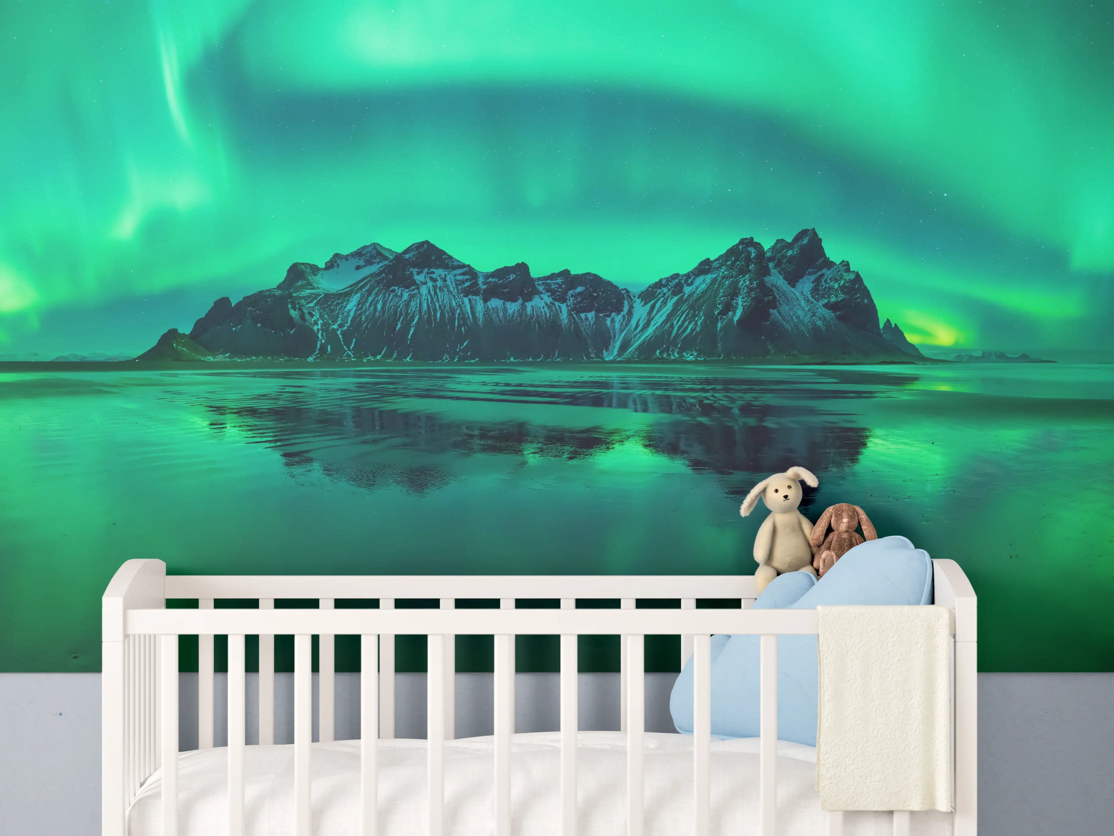 Babyzimmer Wandgestaltung - Aurora Stokksnes - Island