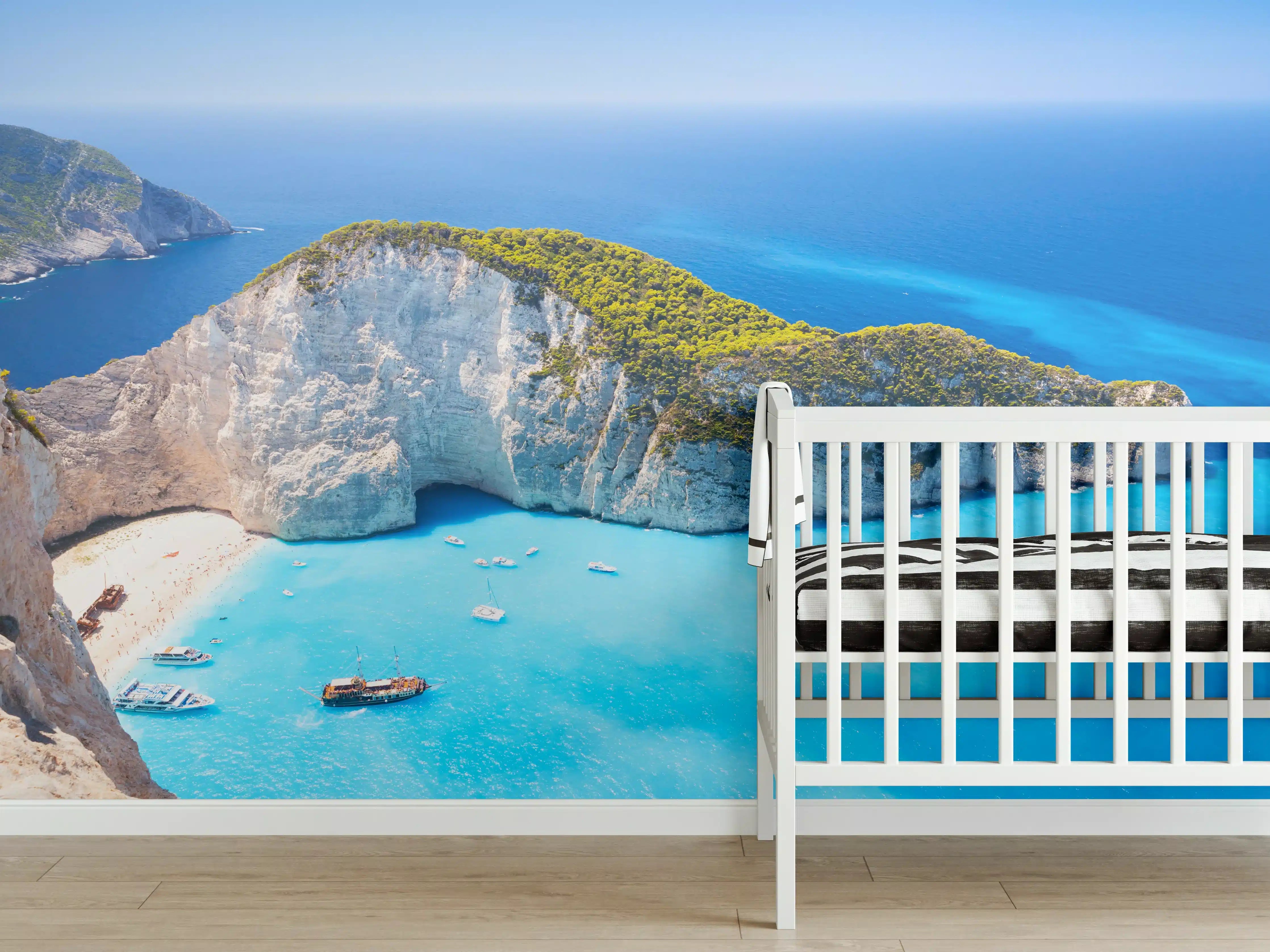 Babyzimmer Wandgestaltung - Ausblick auf Zakynthos Bucht
