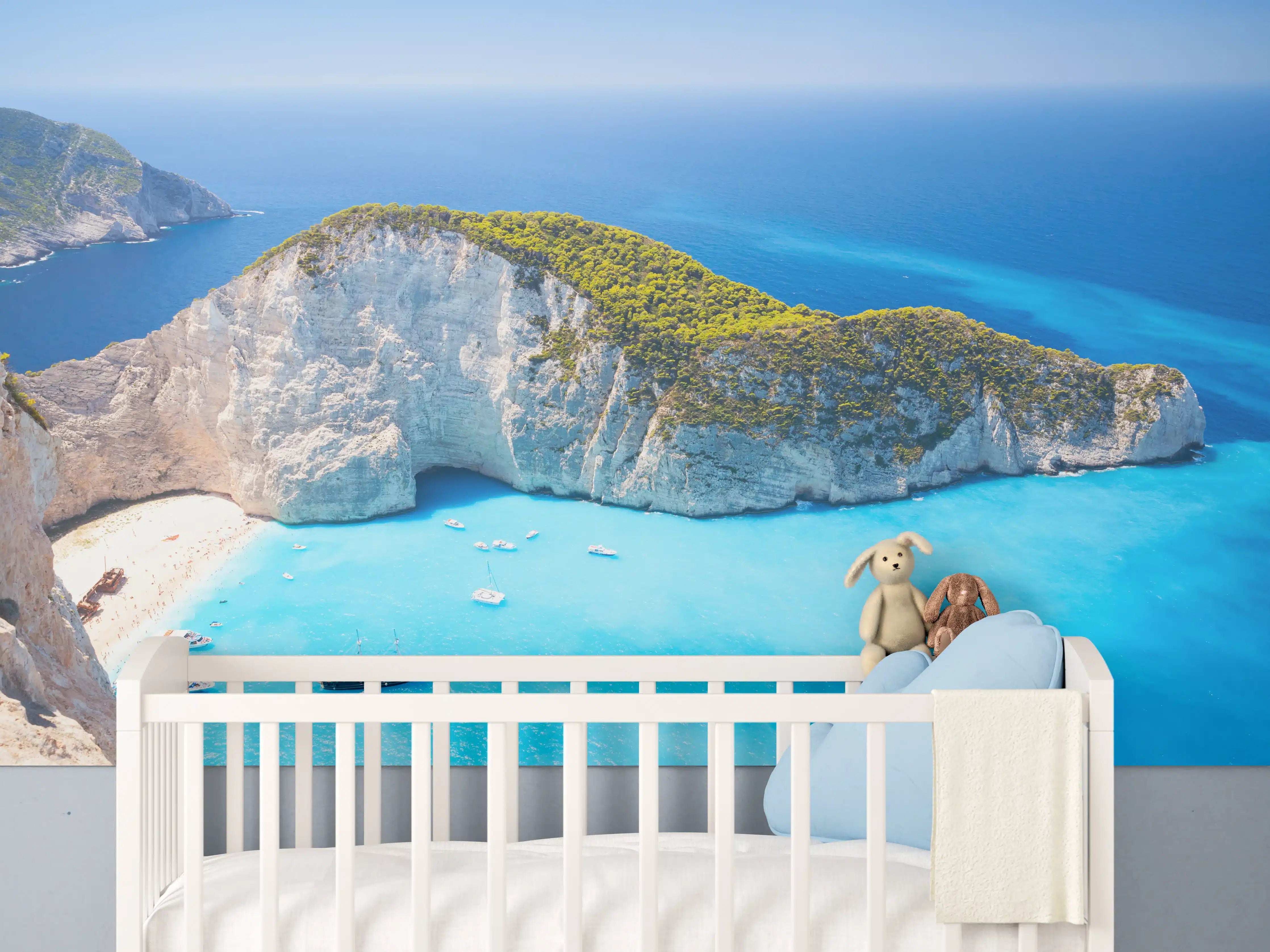 Babyzimmer Wandgestaltung - Ausblick auf Zakynthos Bucht