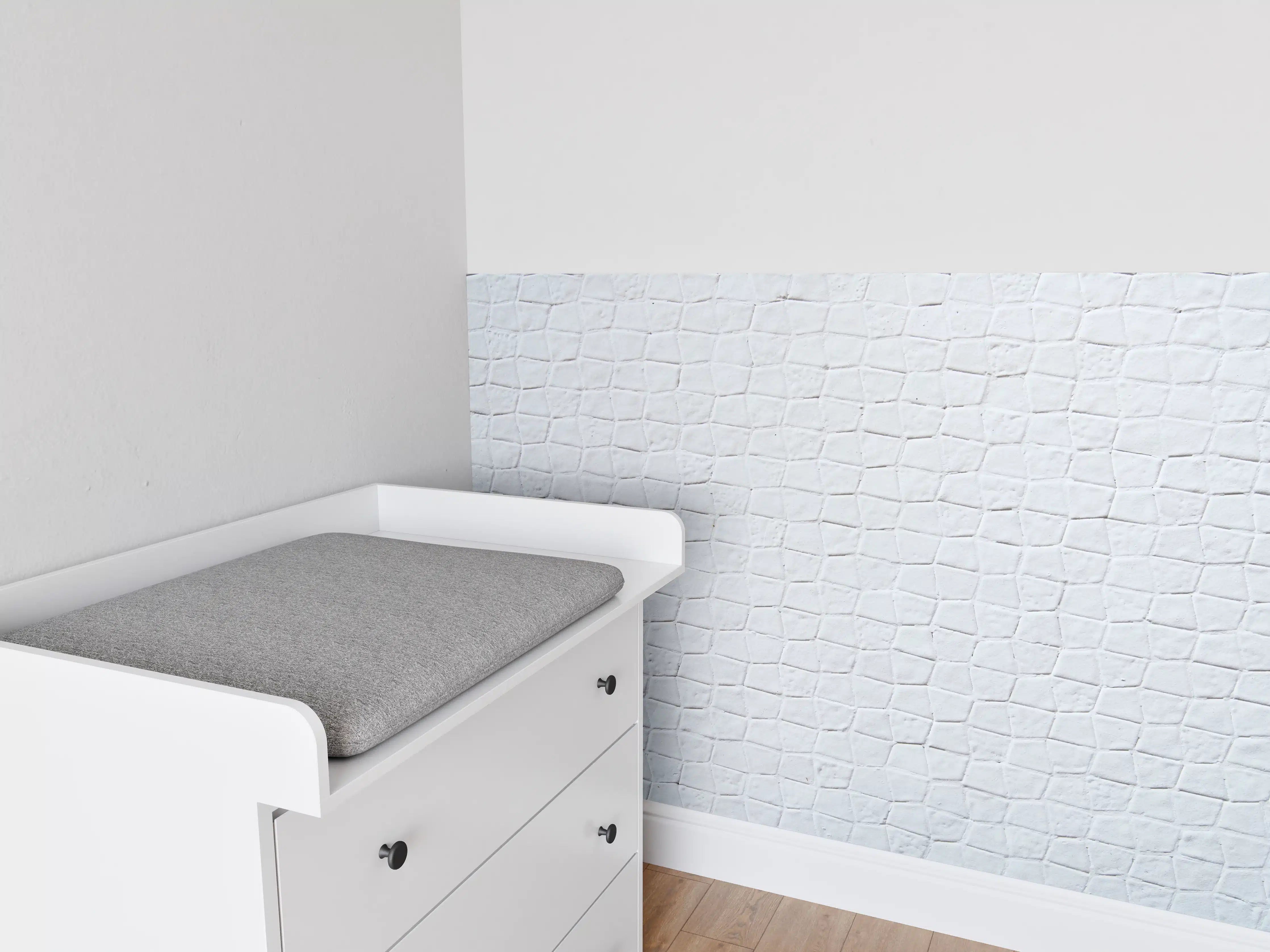 Babyzimmer Wandgestaltung - Backsteinmauertextur mit rissigen Fliesen