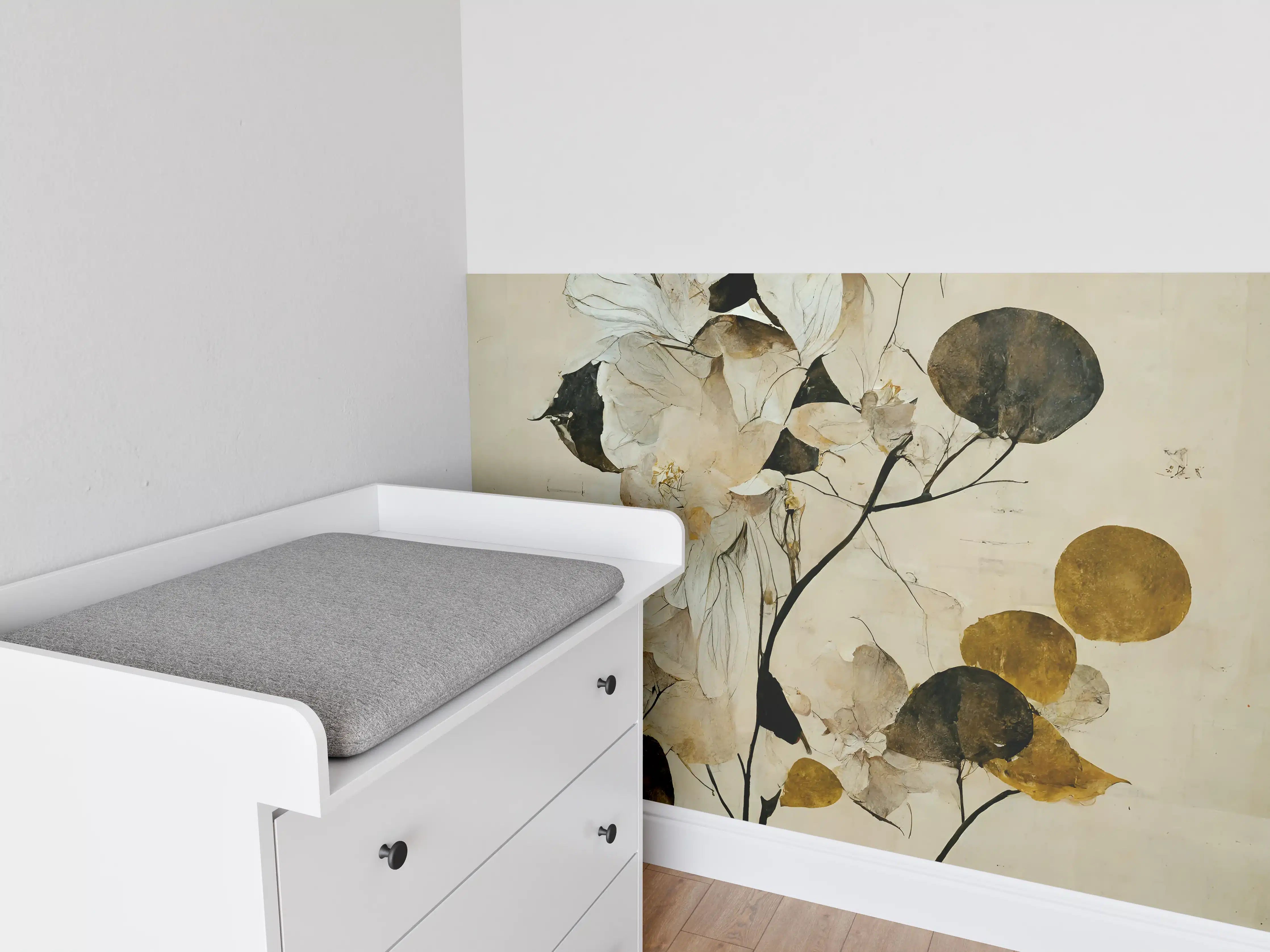 Babyzimmer Wandgestaltung - Baum des Glücks - Floral