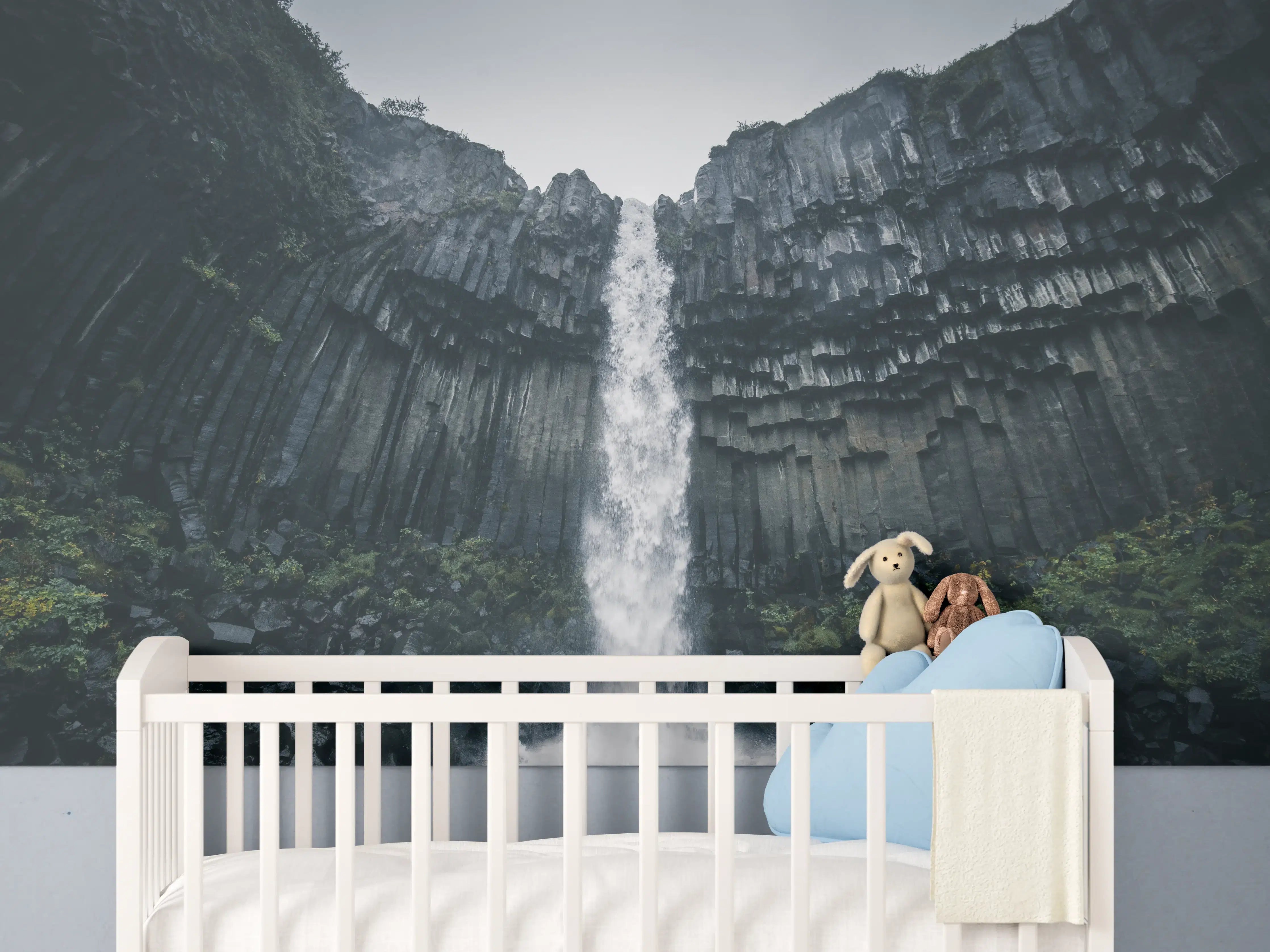 Babyzimmer Wandgestaltung - Beeindruckender Svartifoss Wasserfall