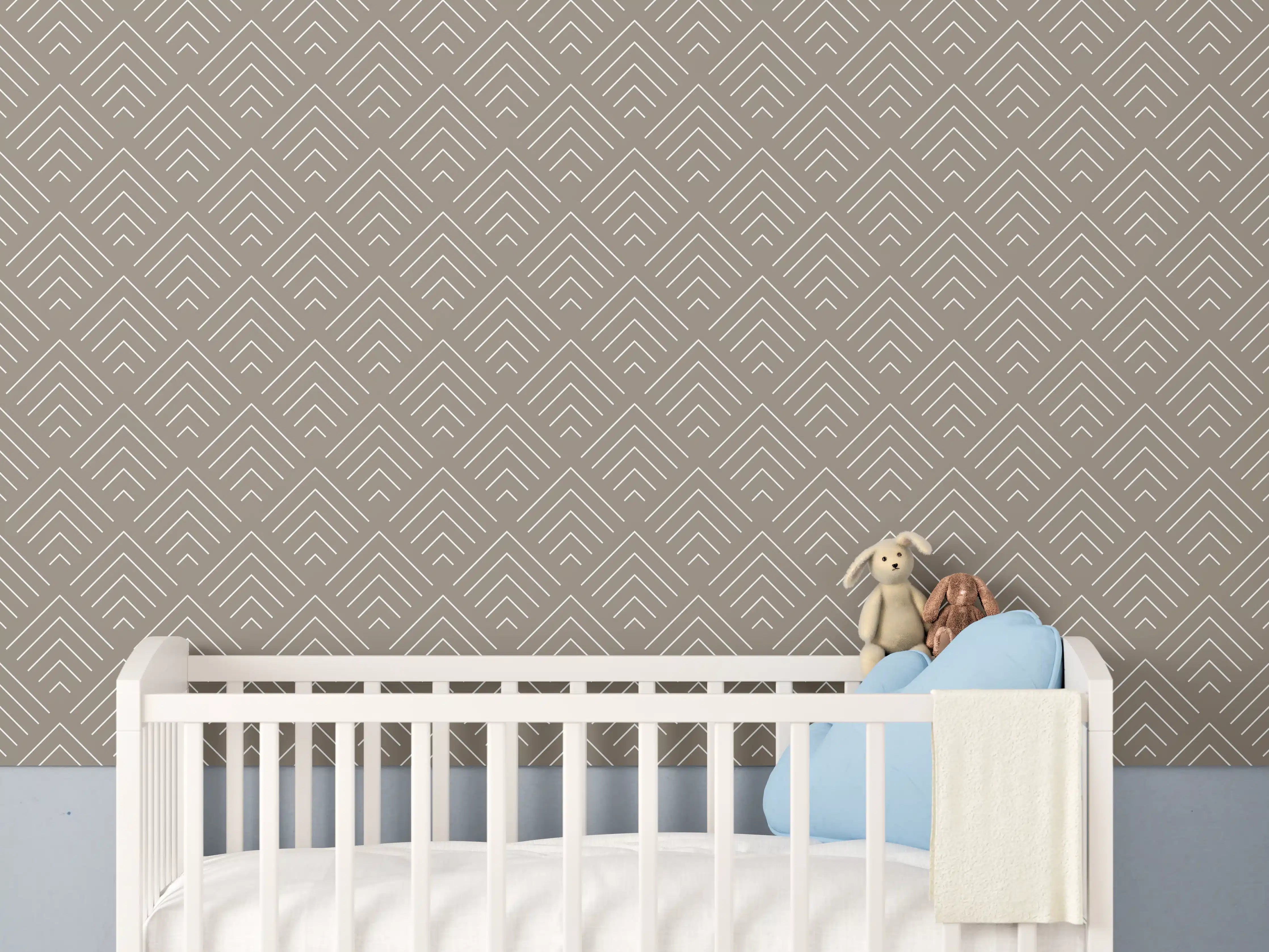 Babyzimmer Wandgestaltung - Beige-motivierte Wandgestaltung
