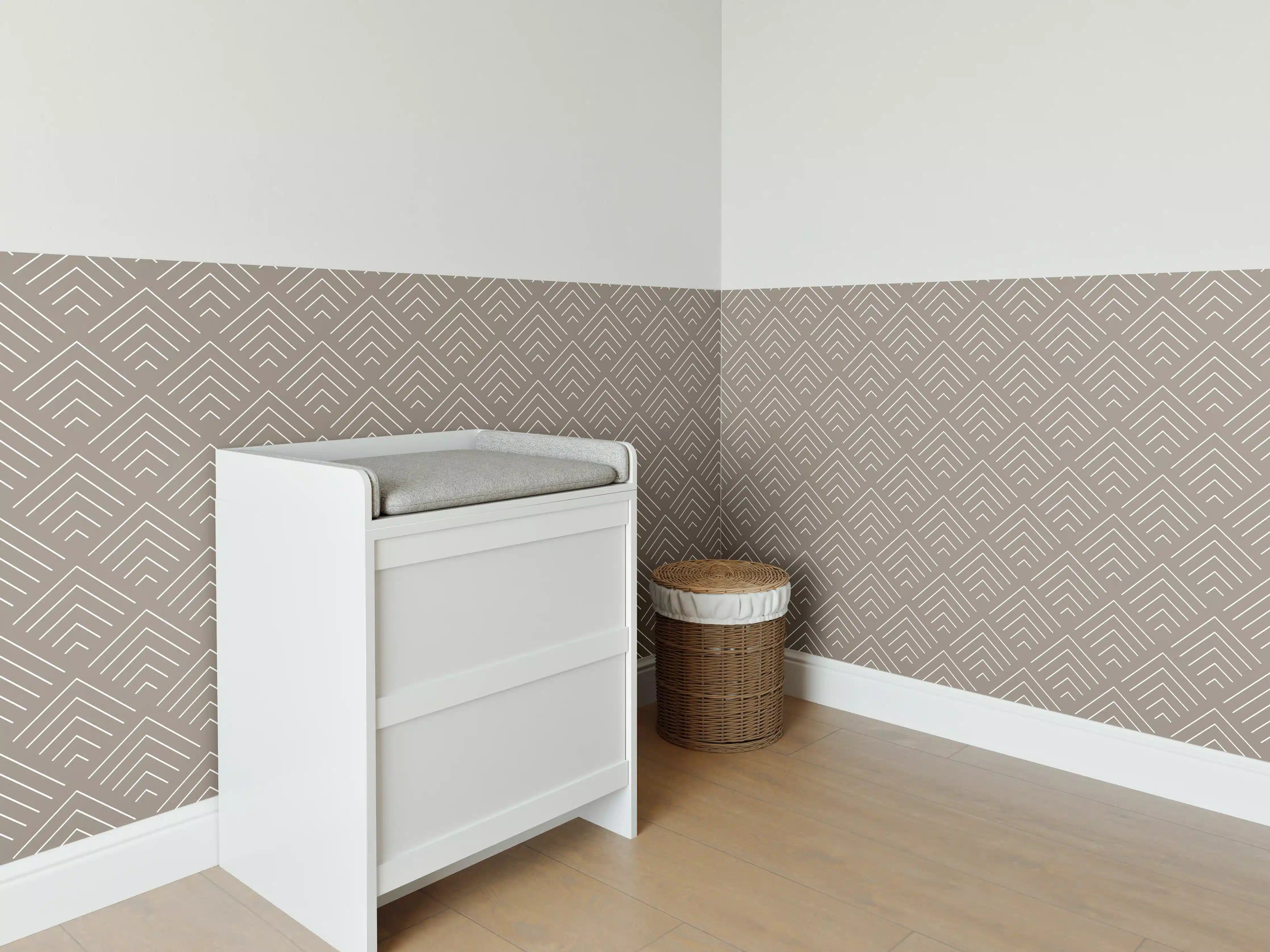 Babyzimmer Wandgestaltung - Beige-motivierte Wandgestaltung