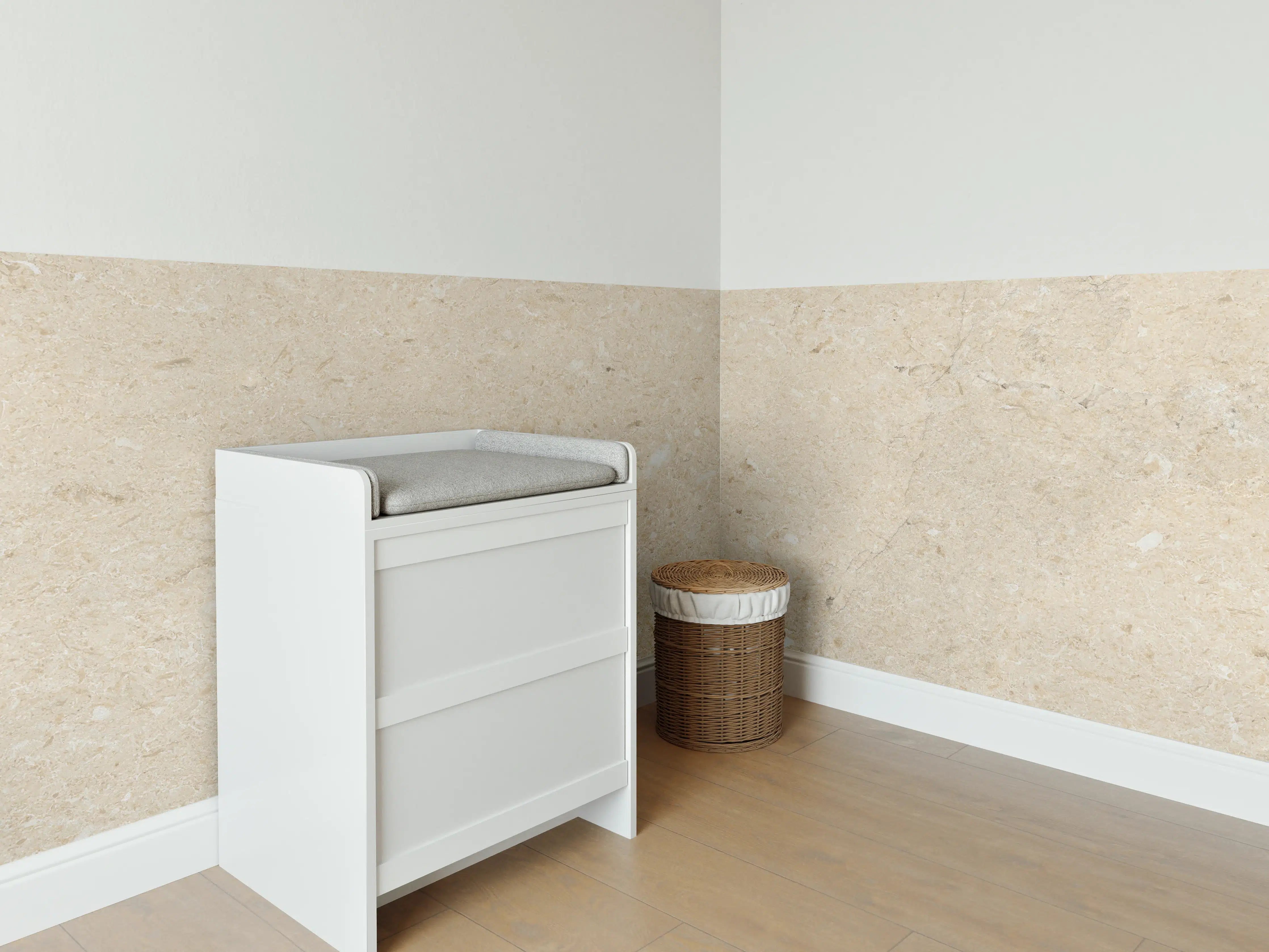 Babyzimmer Wandgestaltung - Beige vintage Oberfläche