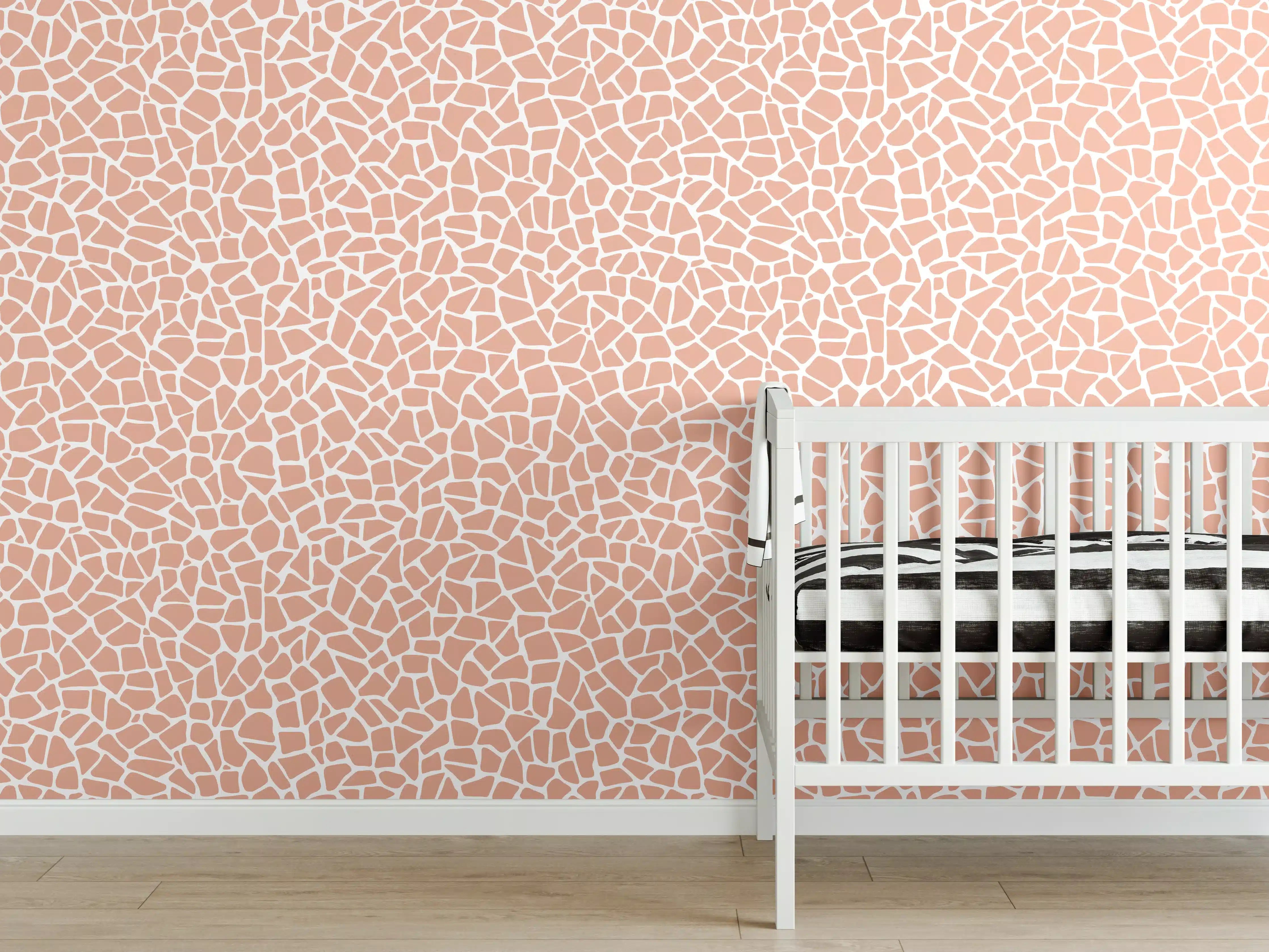 Babyzimmer Wandgestaltung - Beigefarbene Fliesenstruktur