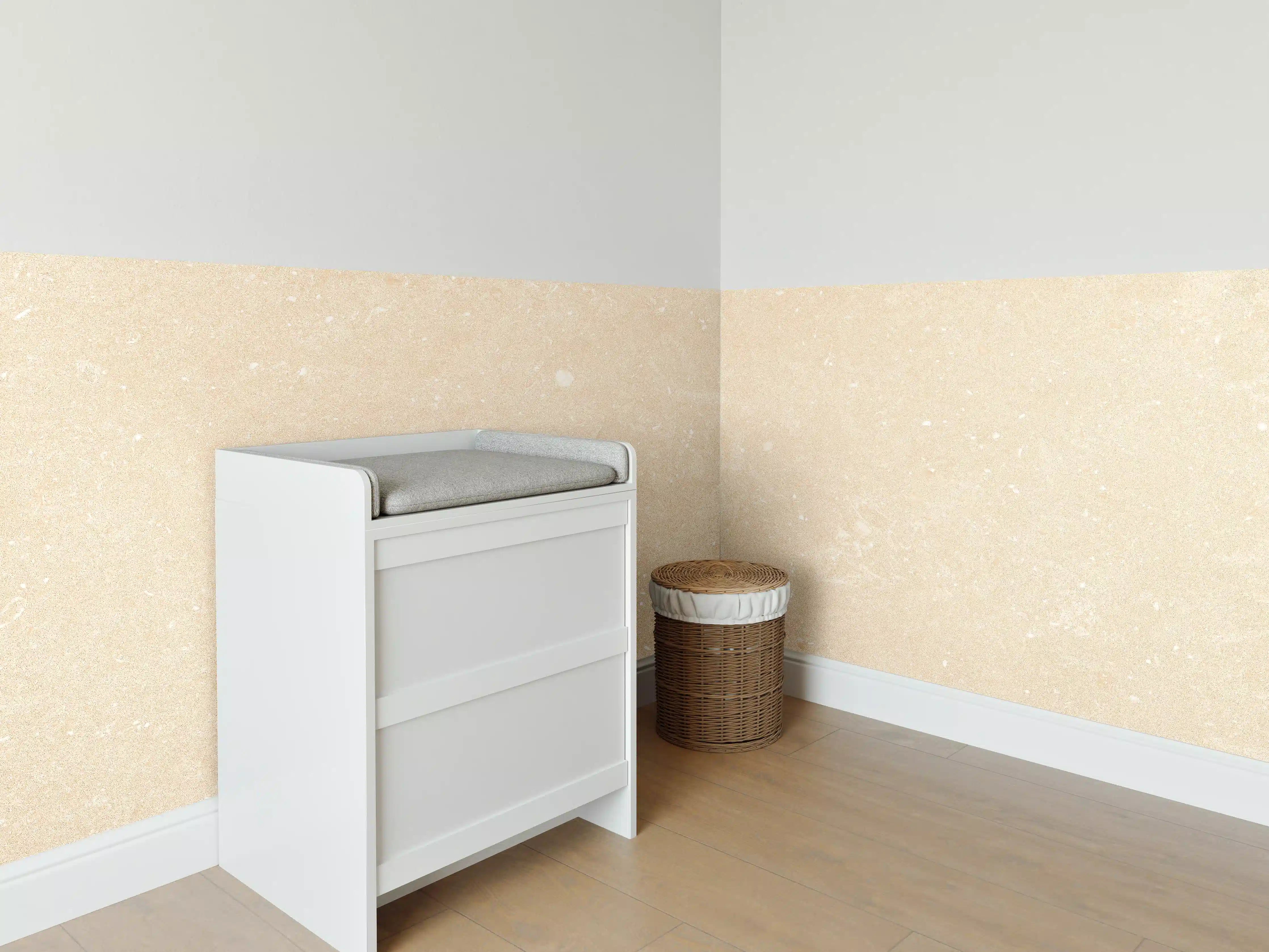 Babyzimmer Wandgestaltung - Beiger Marmor