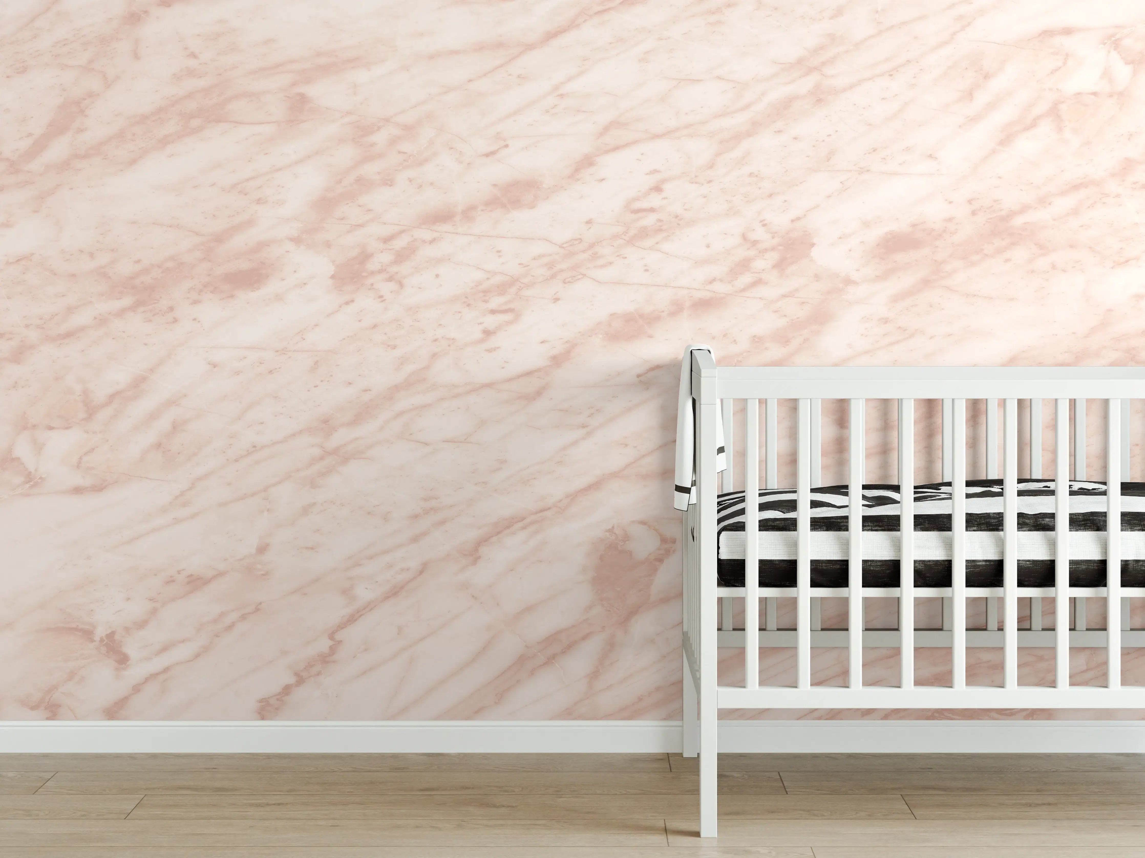 Babyzimmer Wandgestaltung - Beiger abstrakter Marmor